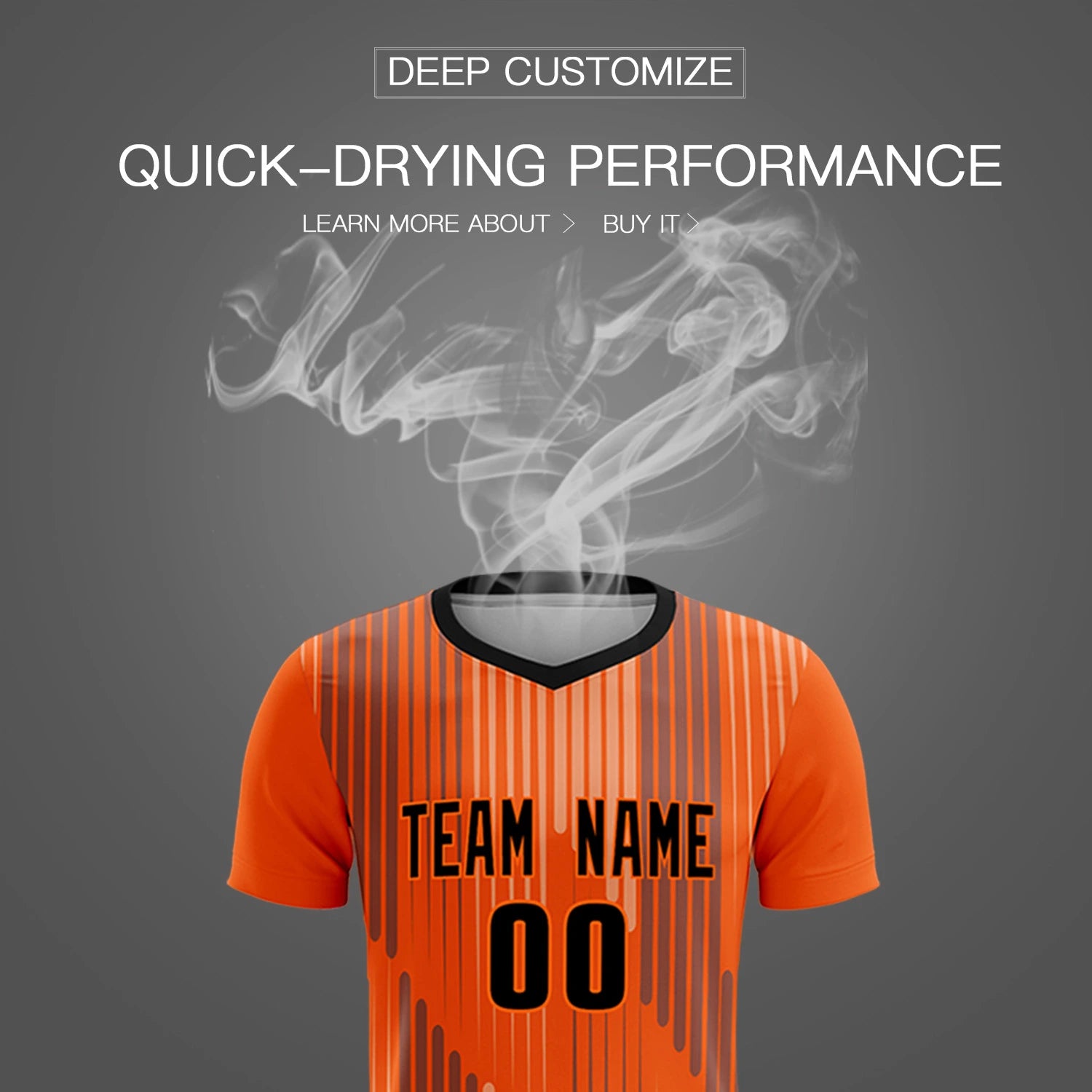 Custom Orange Black Soft Training Uniform Soccer Sets Jersey