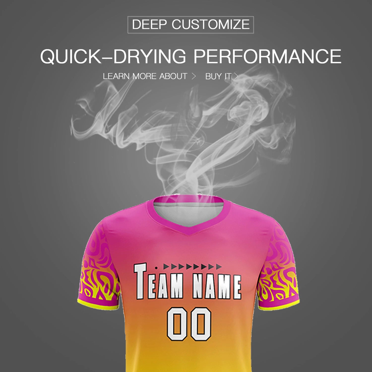 Custom Pink Fluorescent Green Casual Printing Sportswear Soccer Sets Jersey