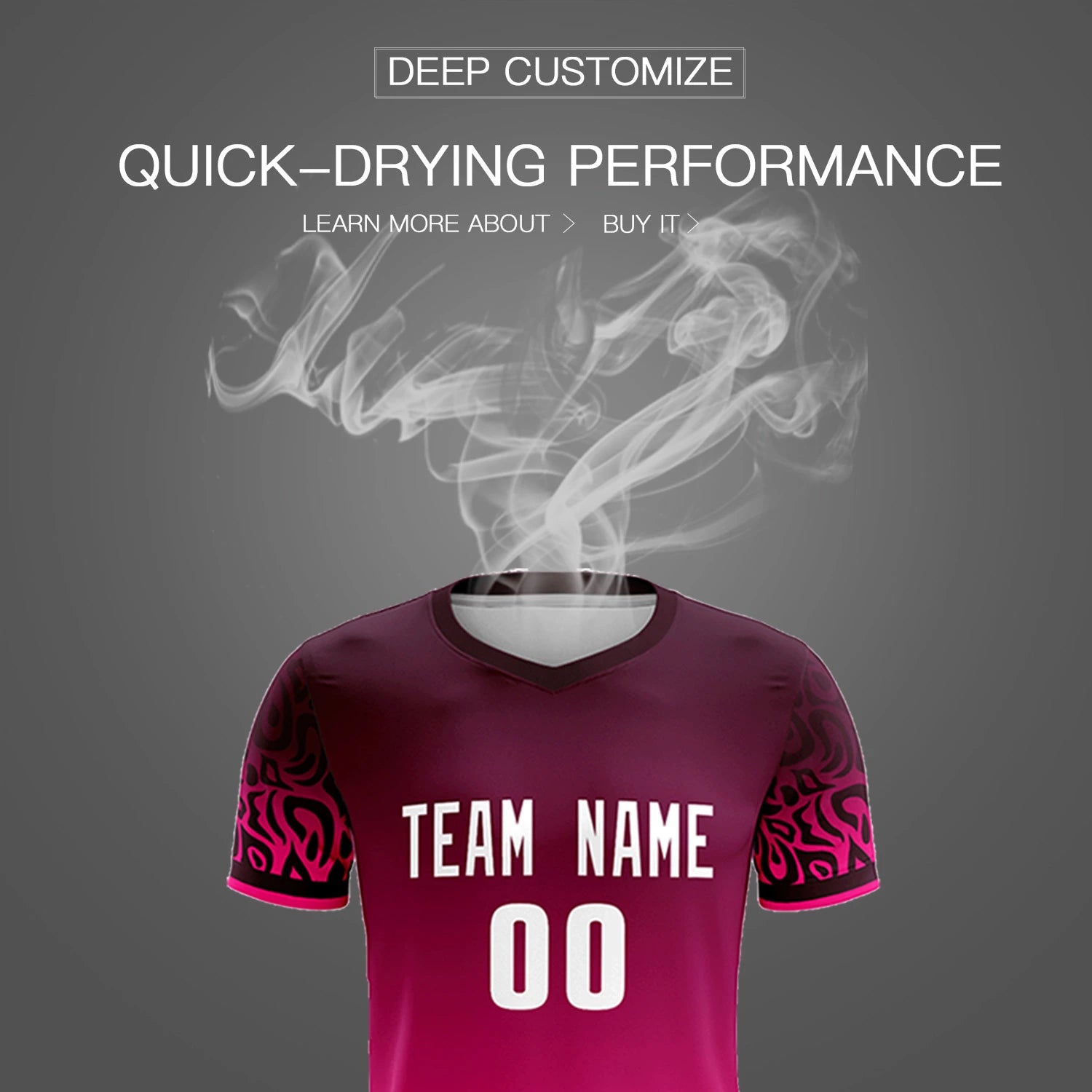 Custom Light Red Pink Casual Printing Sportswear Soccer Sets Jersey