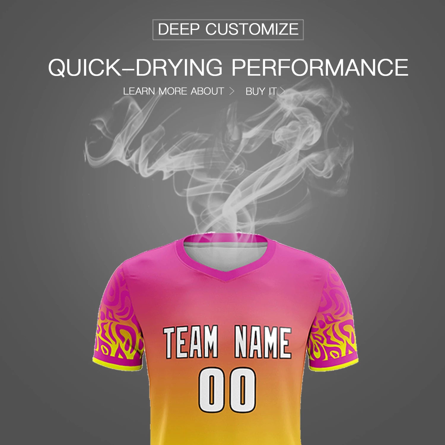 Custom Pink Fluorescent Green Casual Printing Sportswear Soccer Sets Jersey