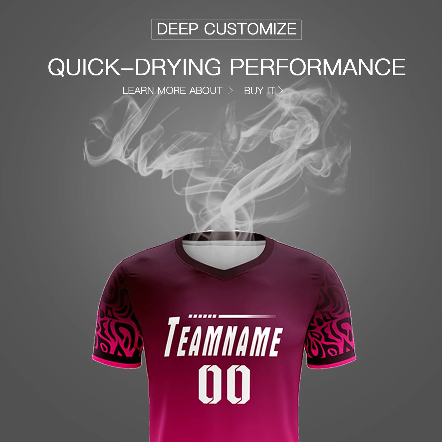 Custom Light Red Pink Casual Printing Sportswear Soccer Sets Jersey