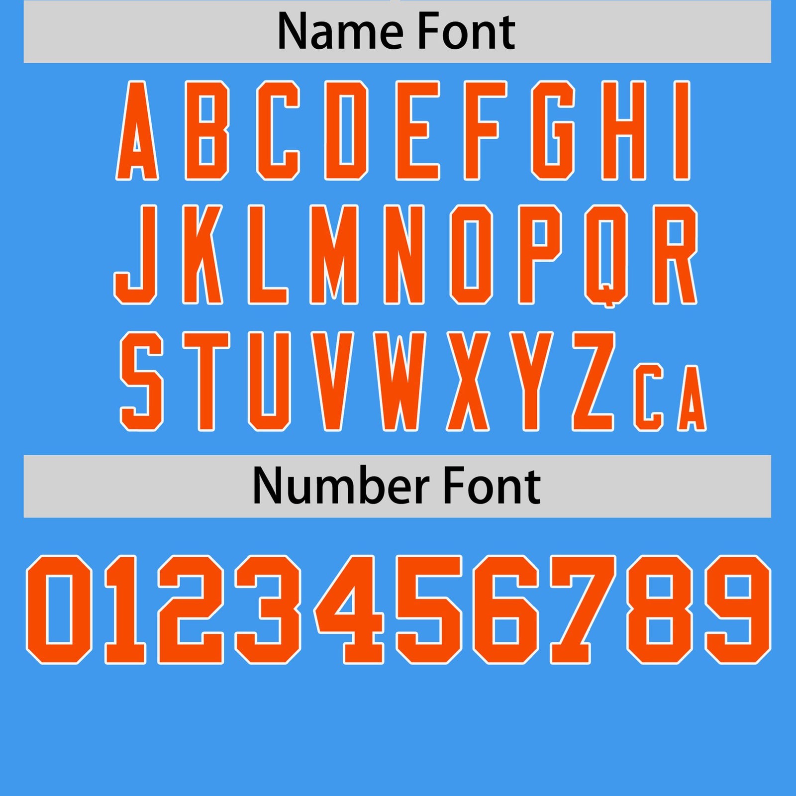 Custom Powder Blue Orange White Crew Neck Personalized Raglan Sleeve Performance T-shirt