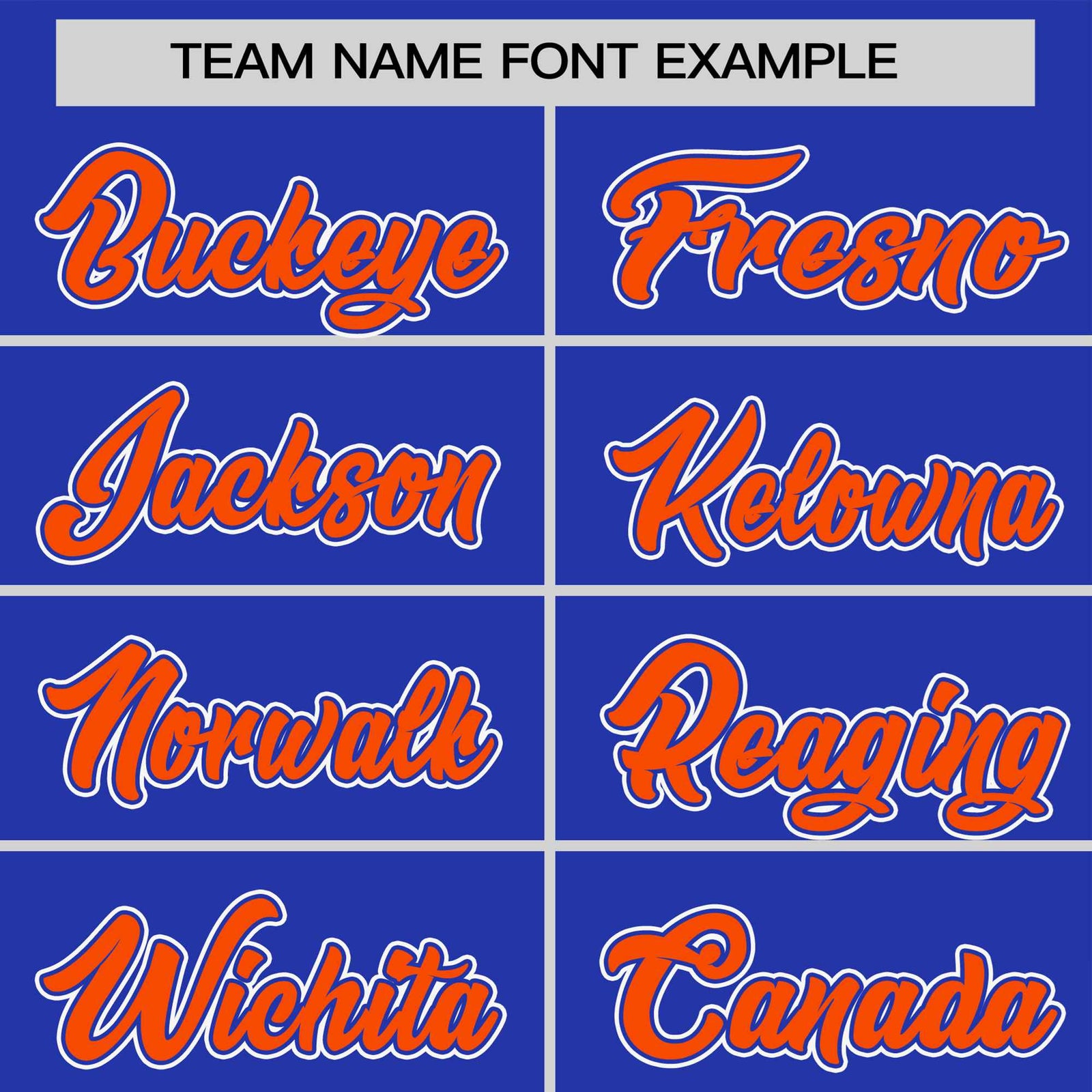 Custom Royal Blue Orange White Crew Neck Personalized Raglan Sleeve Performance T-shirt