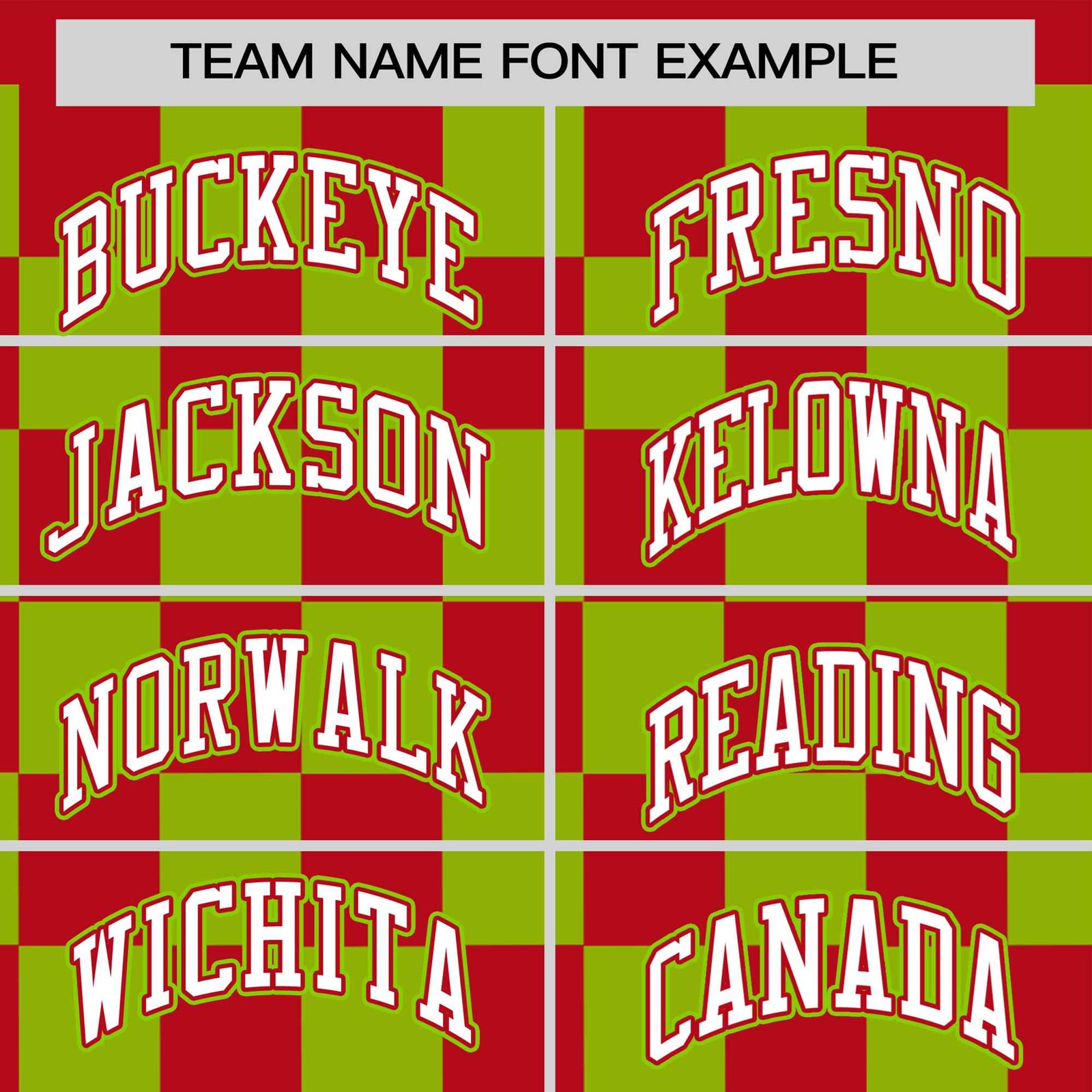Custom Red Neon Green Crew neck Plaid Pattern Personalized Performance T-Shirt