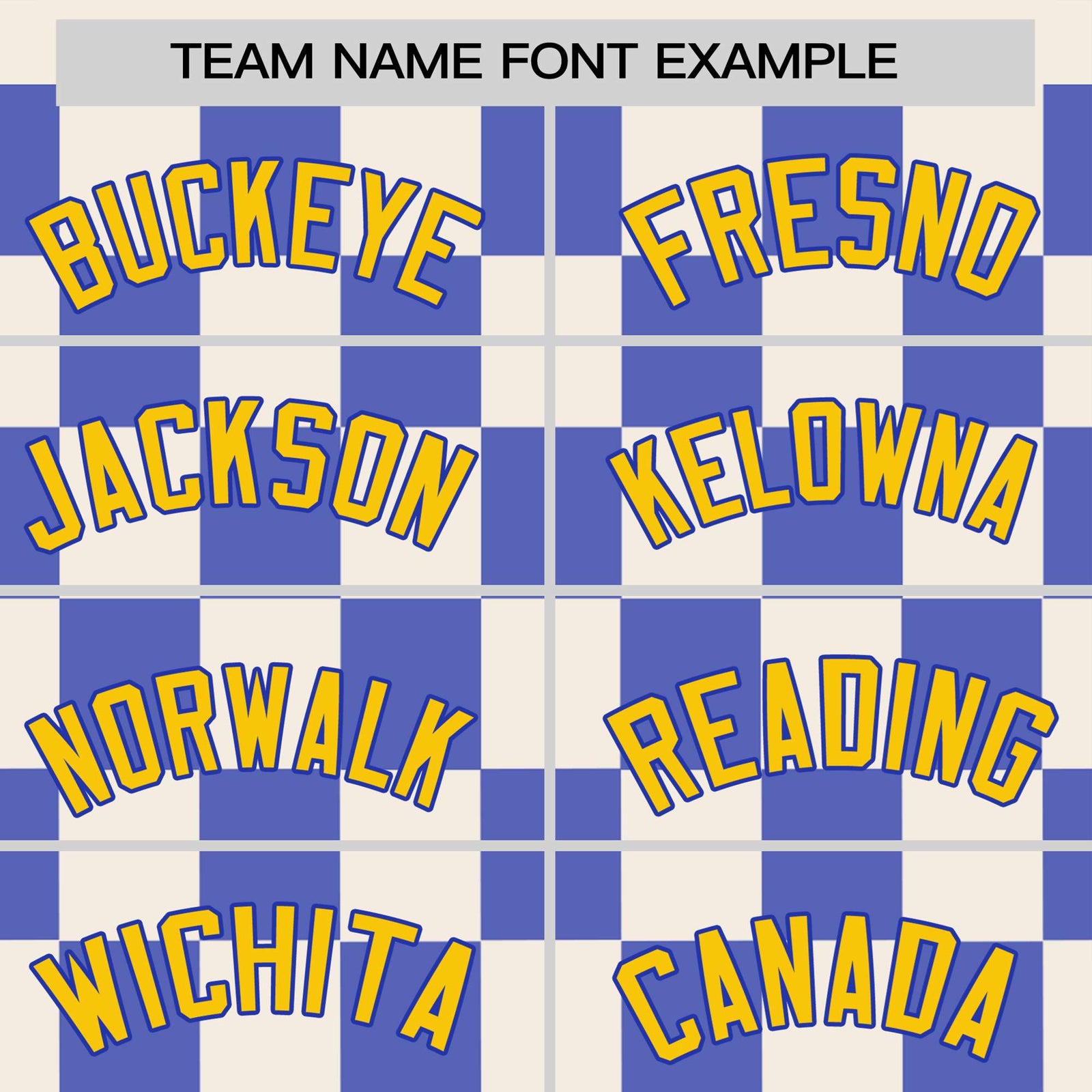 Custom Cream Royal Blue Crew neck Plaid Pattern Personalized Performance T-Shirt