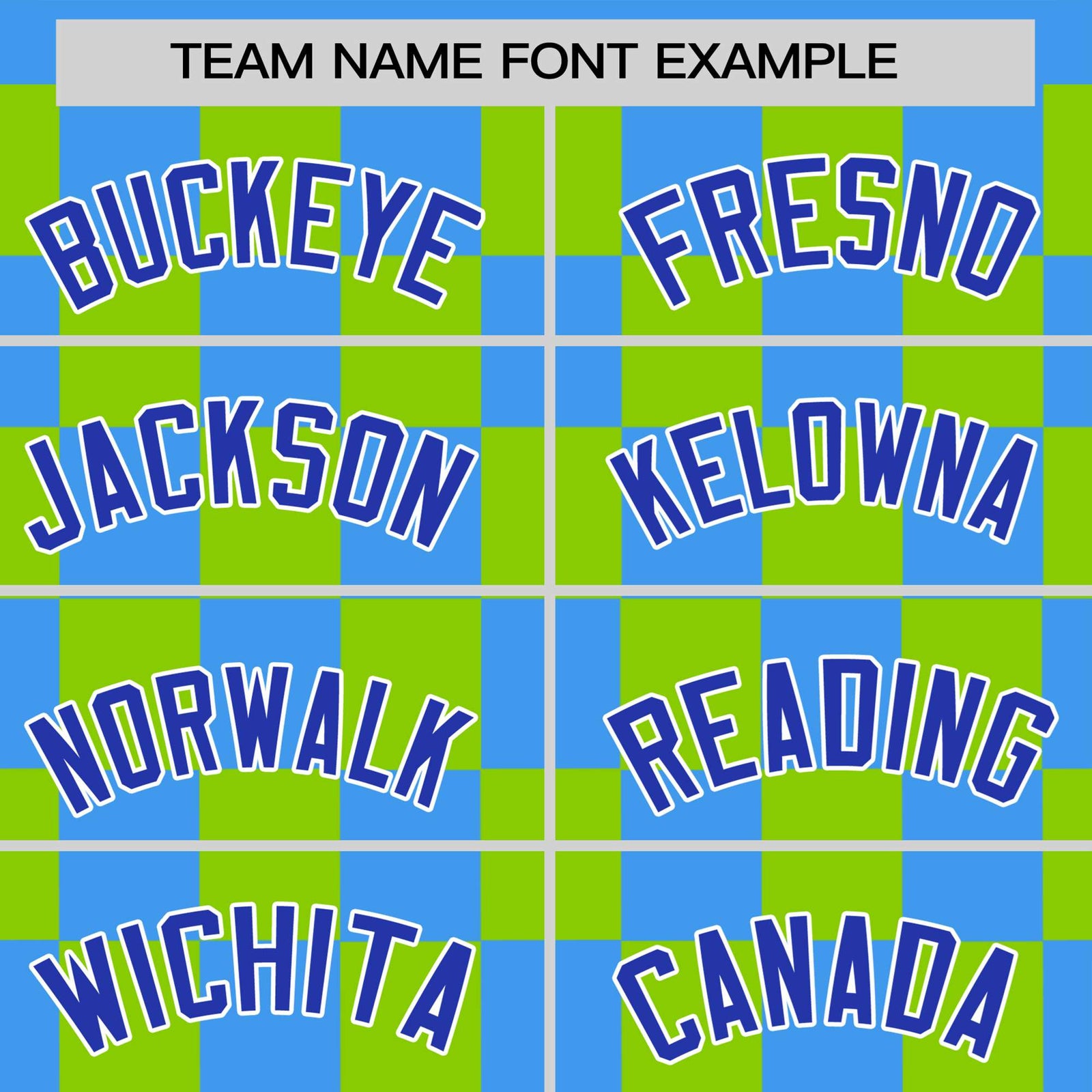 Custom Powder Blue Neon Green Crew neck Plaid Pattern Personalized Performance T-Shirt