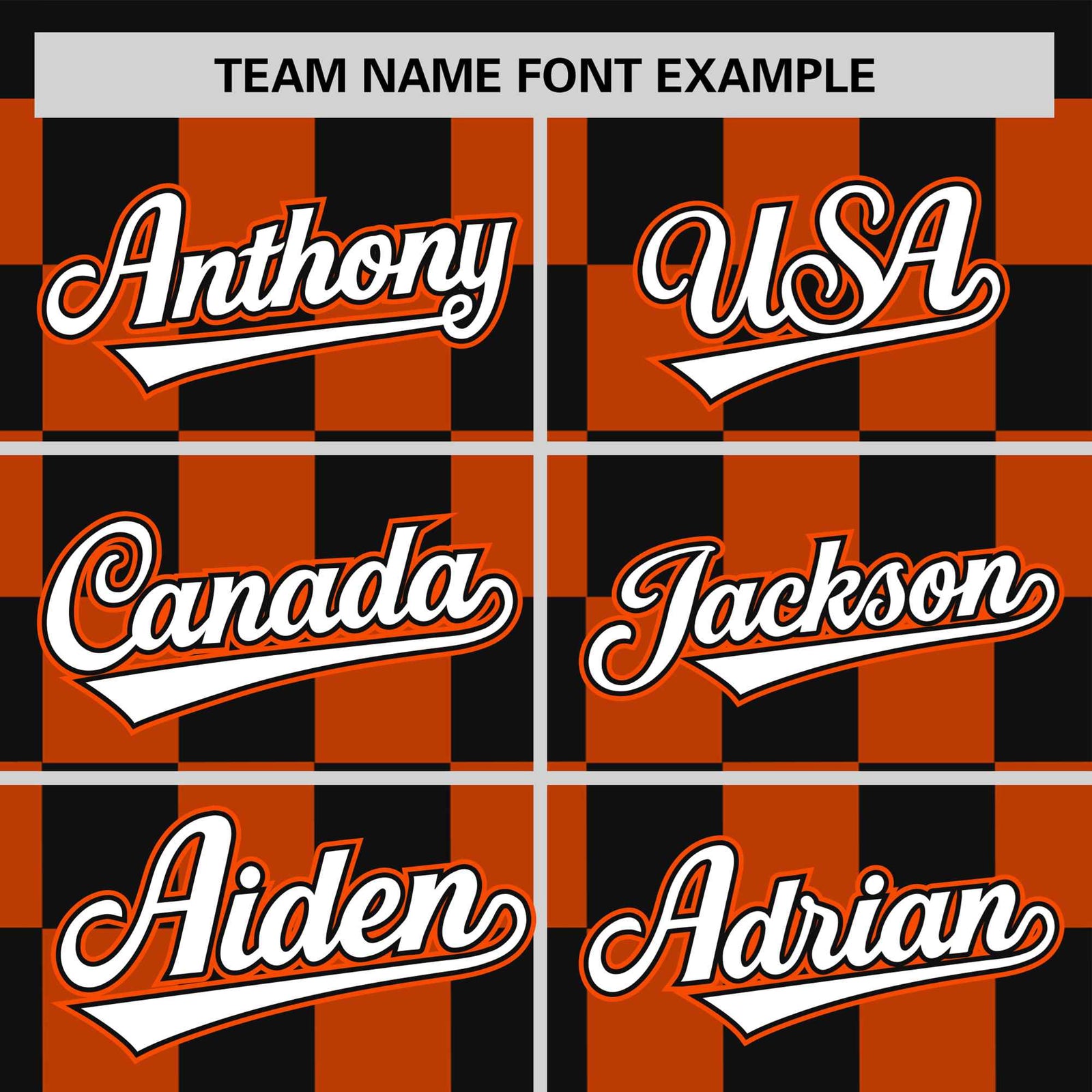 Custom Black Orange Crew neck Plaid Pattern Personalized Performance T-Shirt