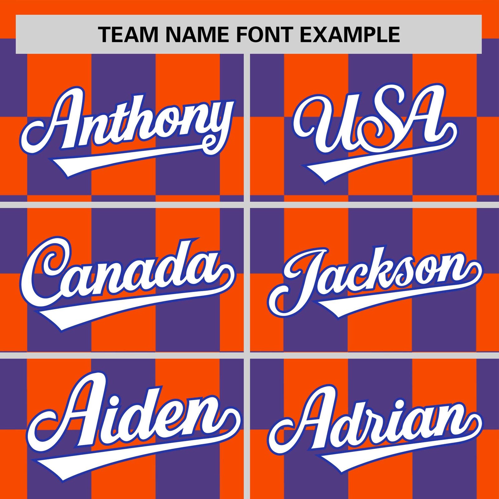 Custom Orange Purple Crew neck Plaid Pattern Personalized Performance T-Shirt