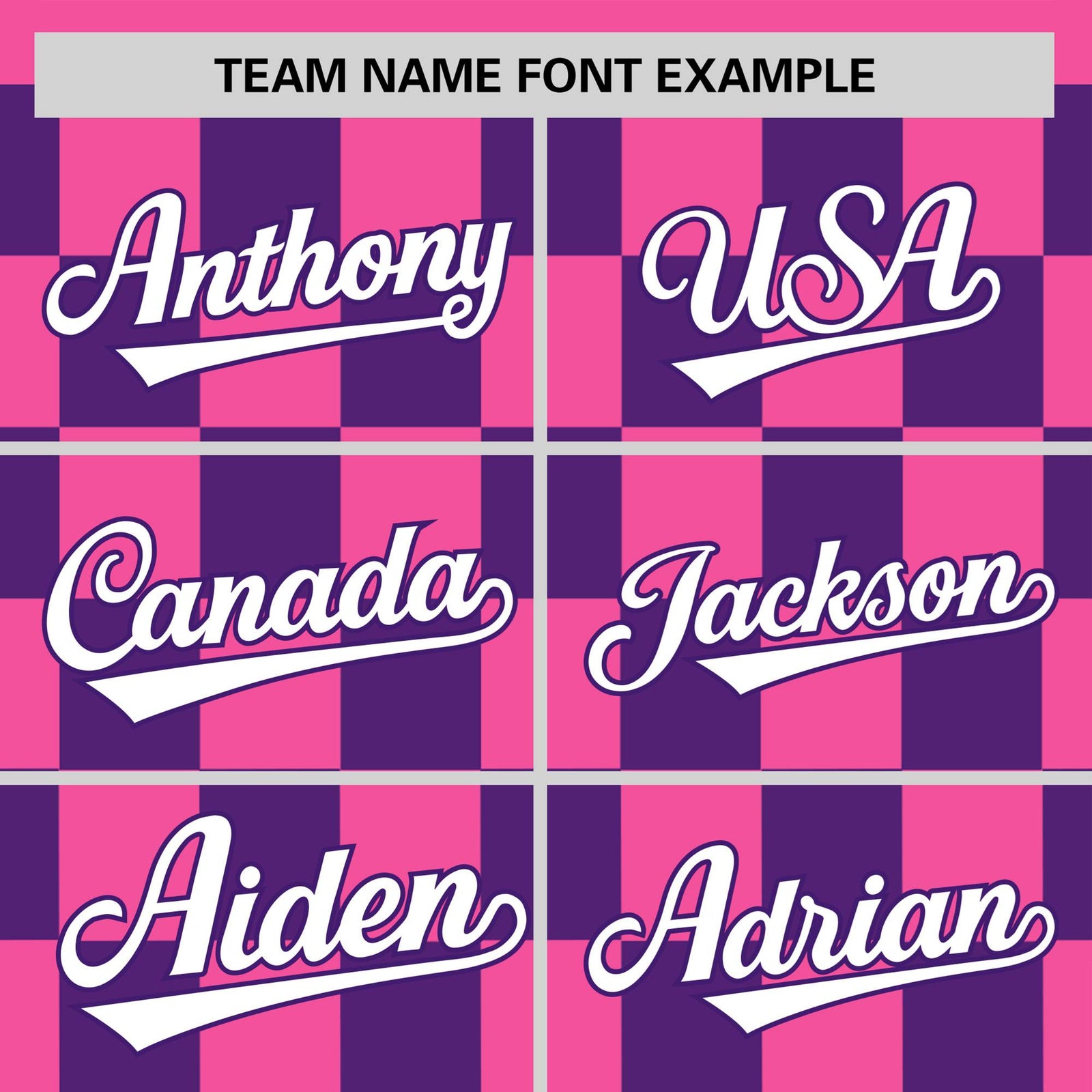 Custom Pink Purple Crew neck Plaid Pattern Personalized Performance T-Shirt