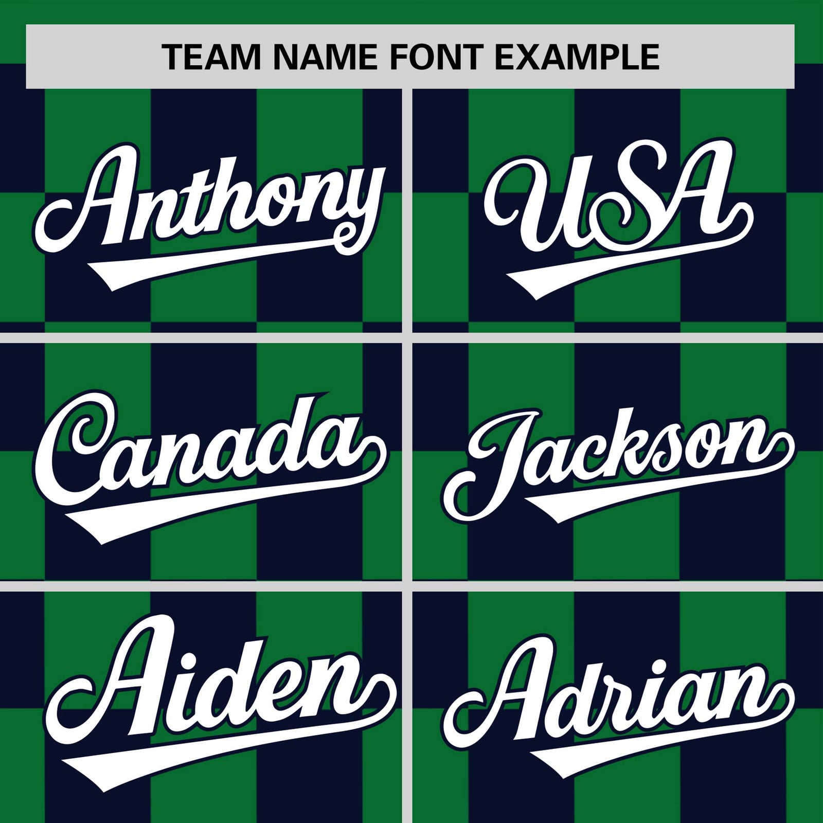 Custom Kelly Green Navy Crew neck Plaid Pattern Personalized Performance T-Shirt