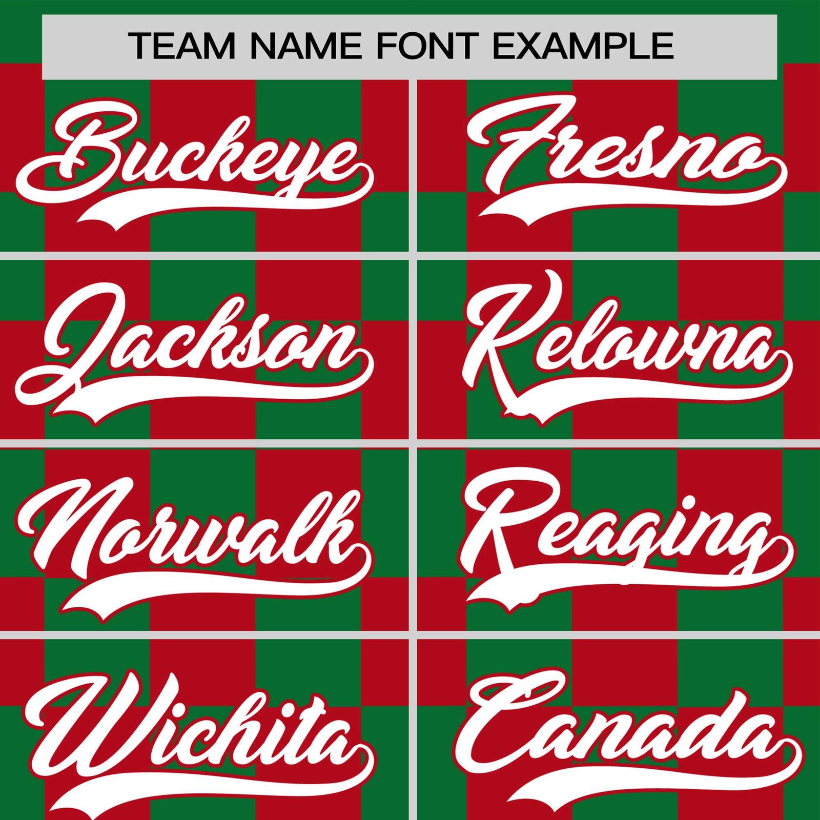 Custom Kelly Green Red Crew neck Plaid Pattern Personalized Performance T-Shirt