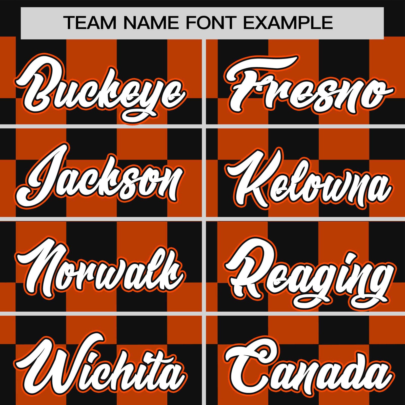 Custom Black Orange Crew neck Plaid Pattern Personalized Performance T-Shirt