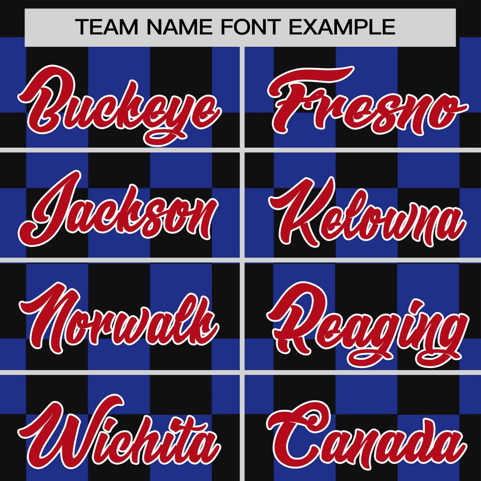 Custom Black Royal Blue Crew neck Plaid Pattern Personalized Performance T-Shirt