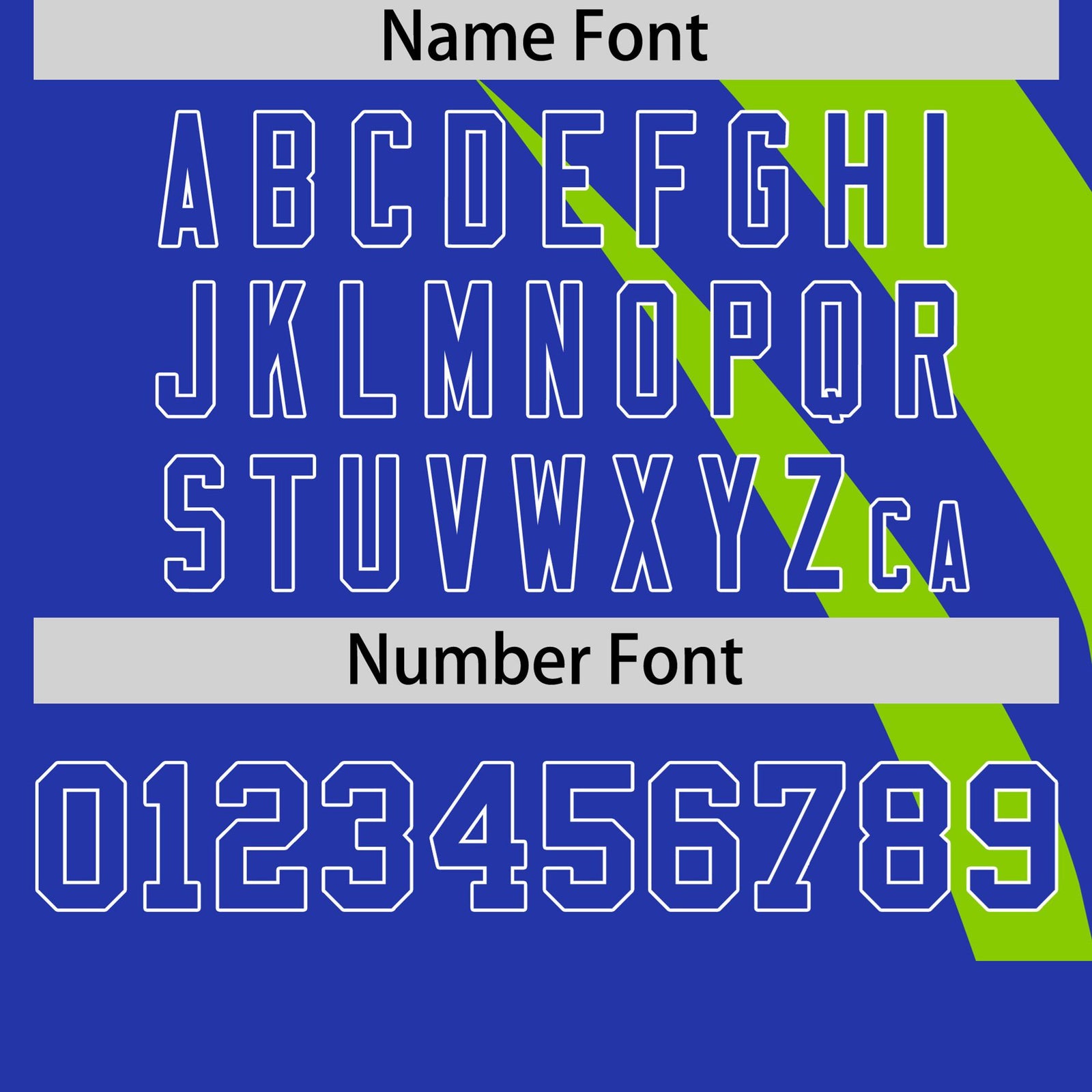 Custom Neon Green-Royal Blue Personalized Slanting Lump Pattern Performance T-Shirt