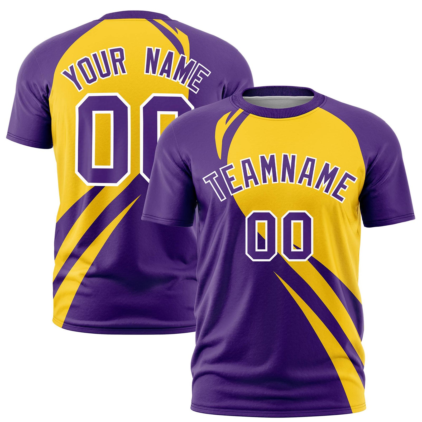 Custom Gold 01-Purple Personalized Slanting Lump Pattern Performance T-Shirt