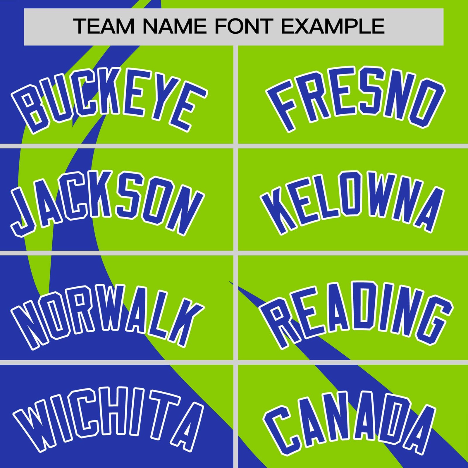 Custom Neon Green-Royal Blue Personalized Slanting Lump Pattern Performance T-Shirt