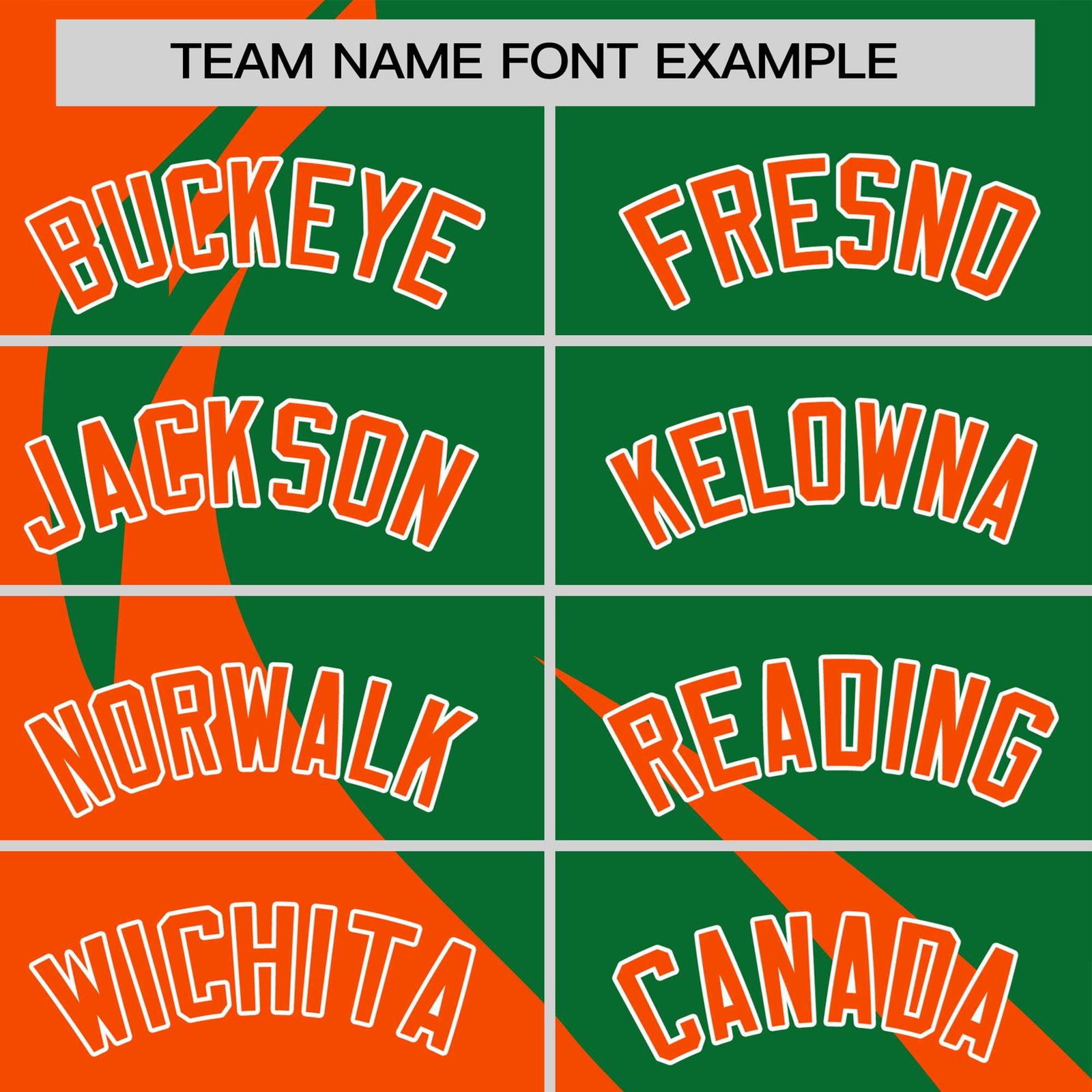 Custom Kelly Green-Orange Personalized Slanting Lump Pattern Performance T-Shirt