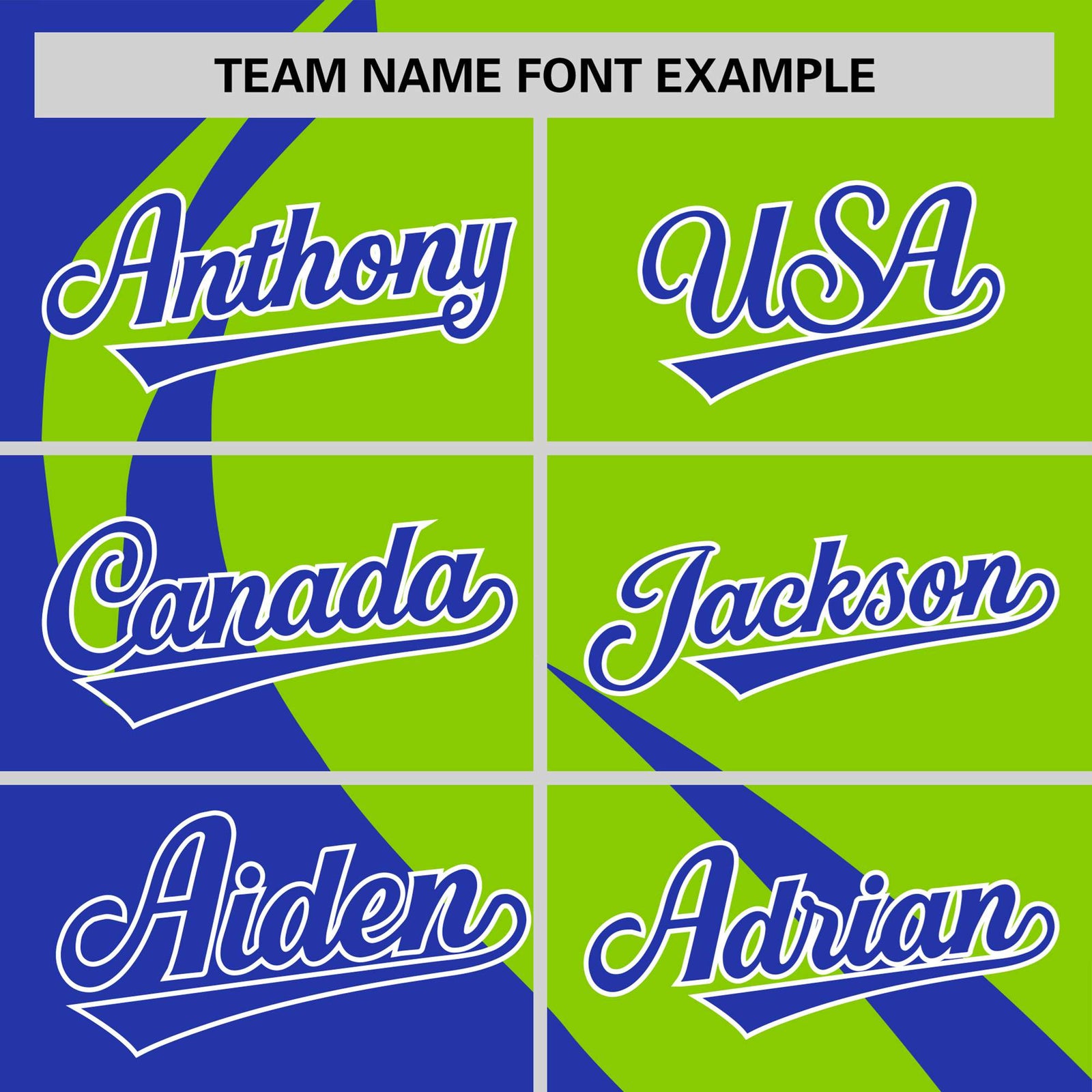 Custom Neon Green-Royal Blue Personalized Slanting Lump Pattern Performance T-Shirt