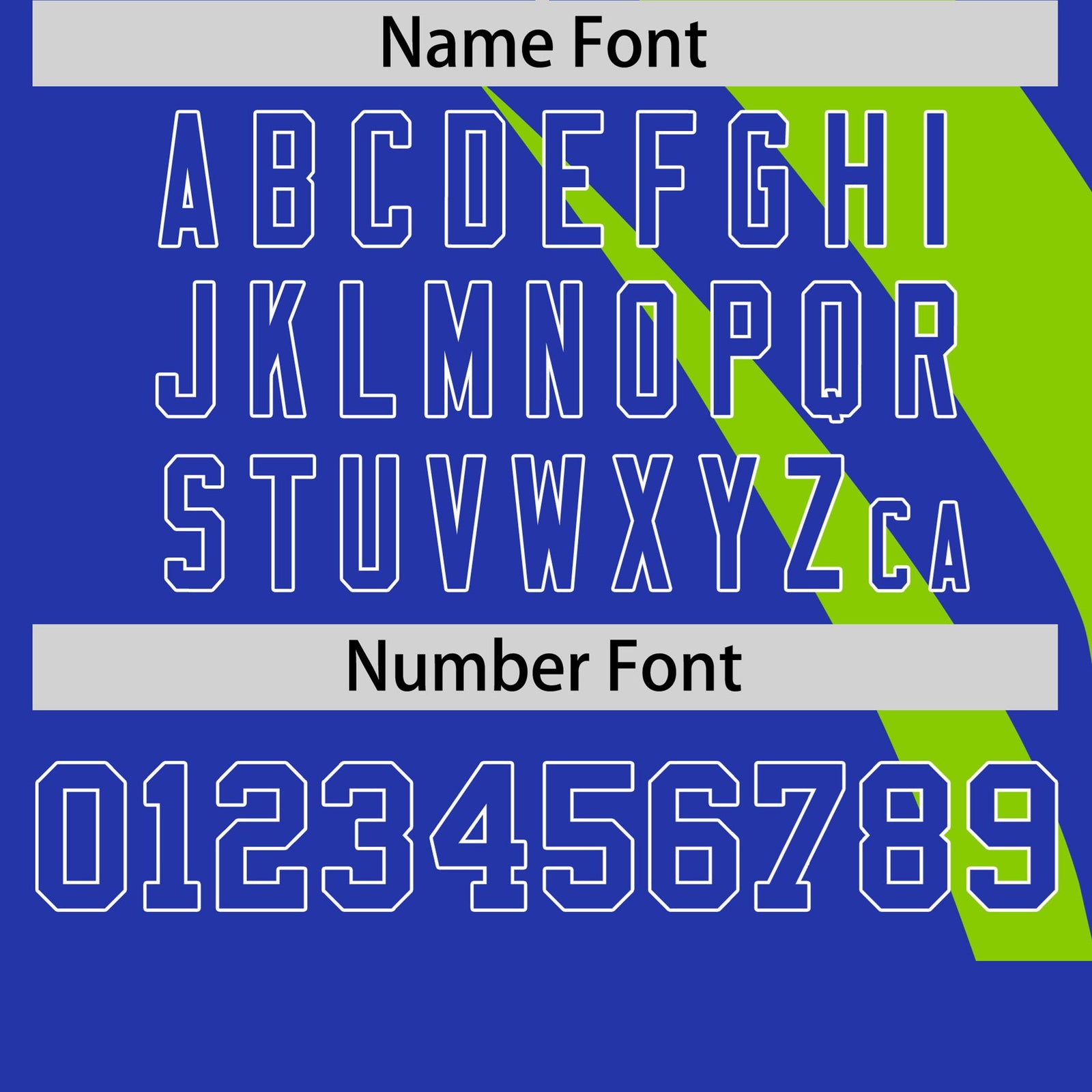 Custom Neon Green-Royal Blue Personalized Slanting Lump Pattern Performance T-Shirt