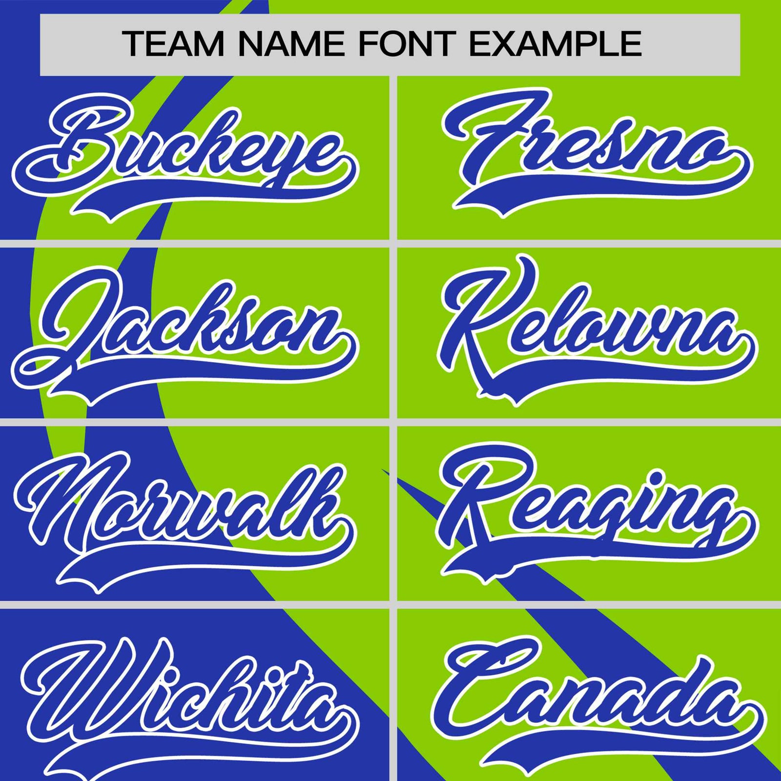 Custom Neon Green-Royal Blue Personalized Slanting Lump Pattern Performance T-Shirt