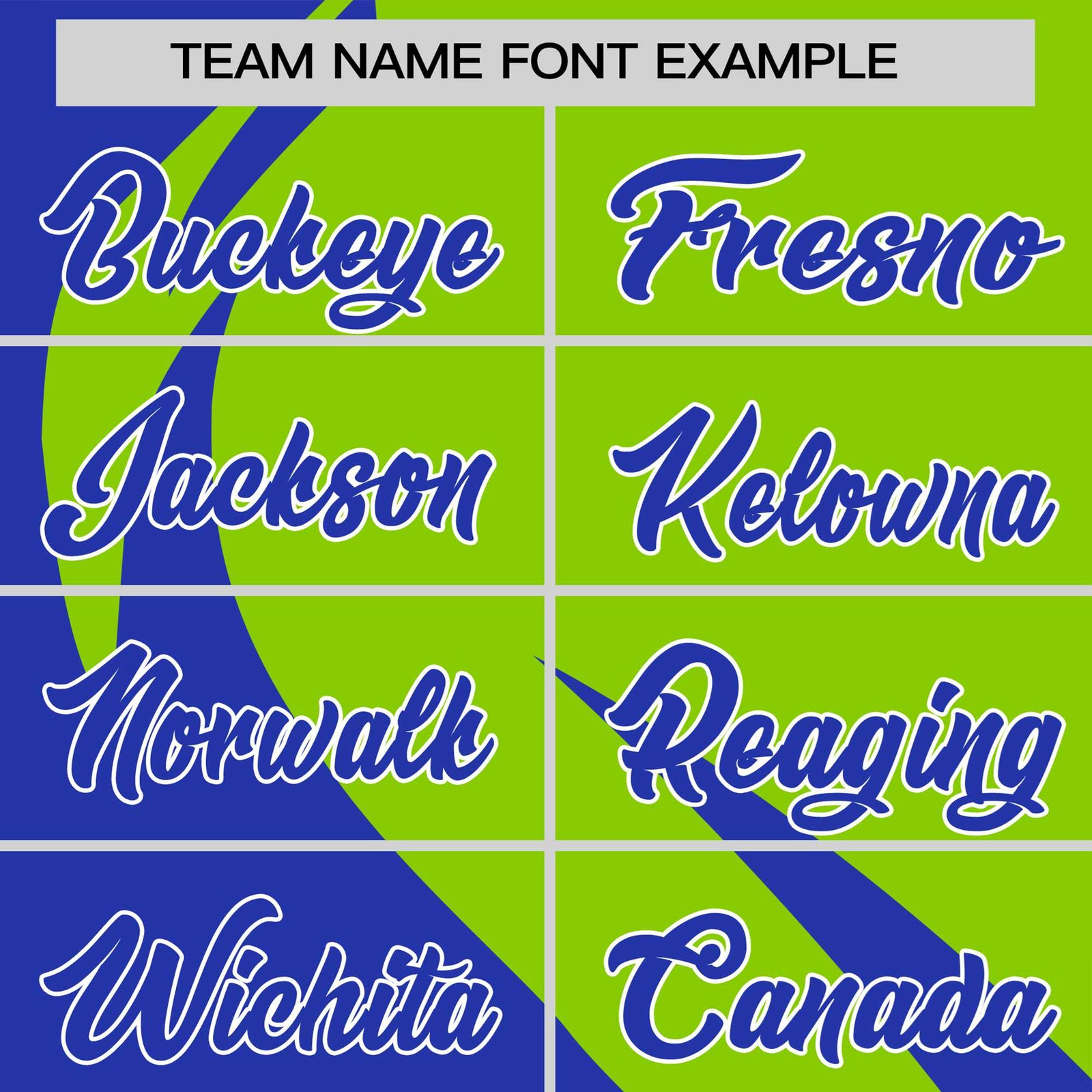 Custom Neon Green-Royal Blue Personalized Slanting Lump Pattern Performance T-Shirt