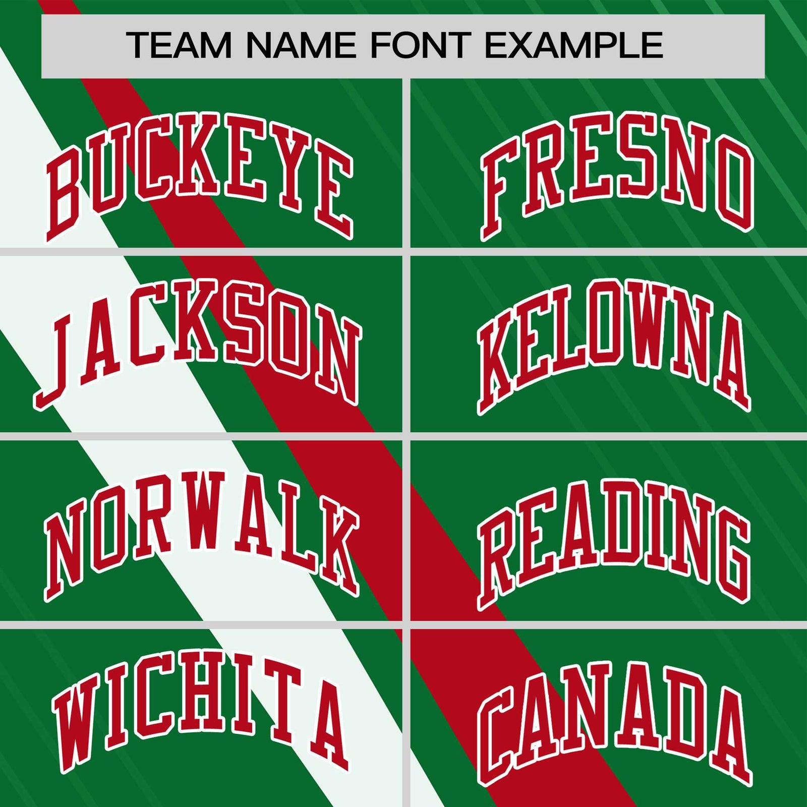 Custom Kelly Green-Red White Personalized Slash Pattern Performance T-Shirt