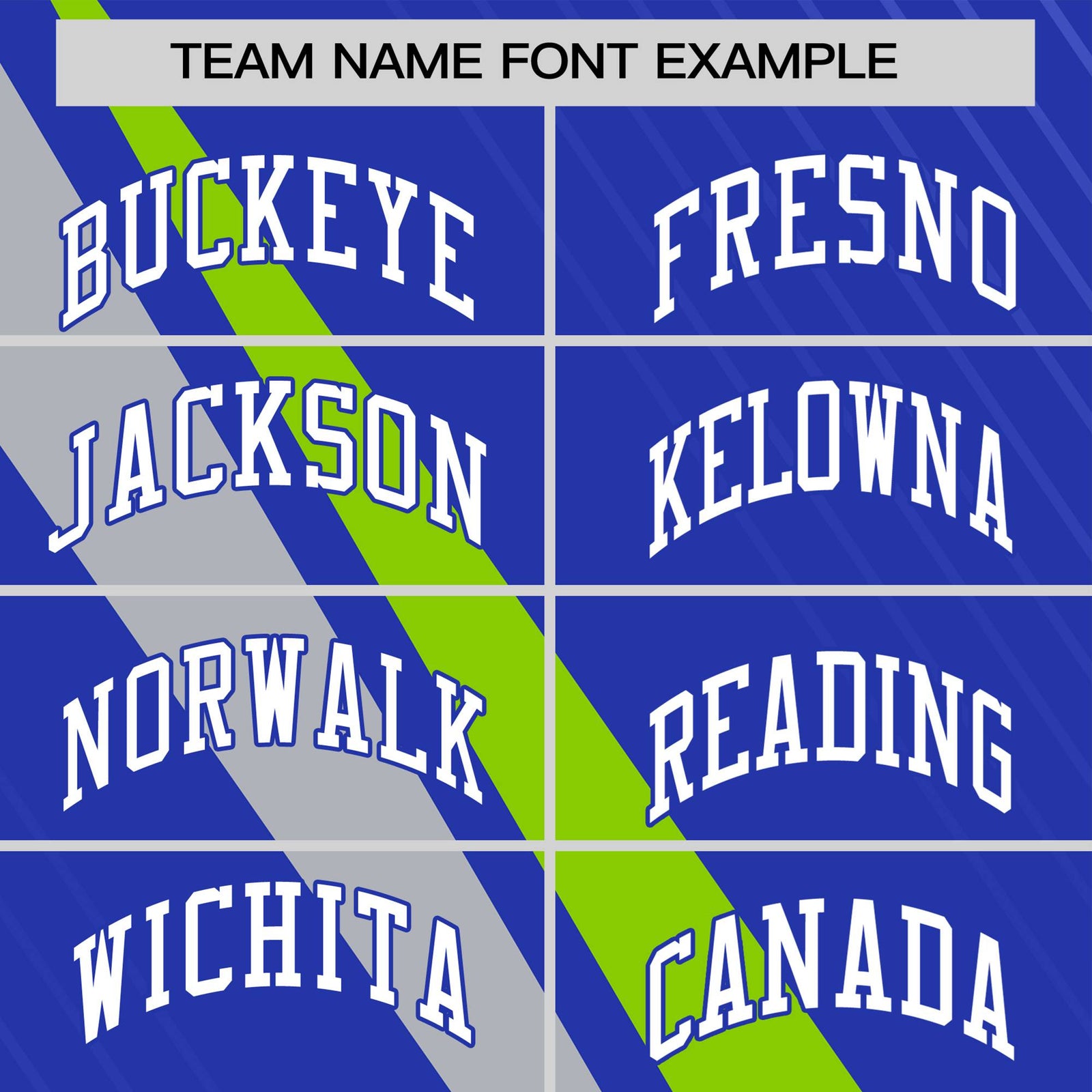 Custom Royal Blue-Neon Green Gray Personalized Slash Pattern Performance T-Shirt