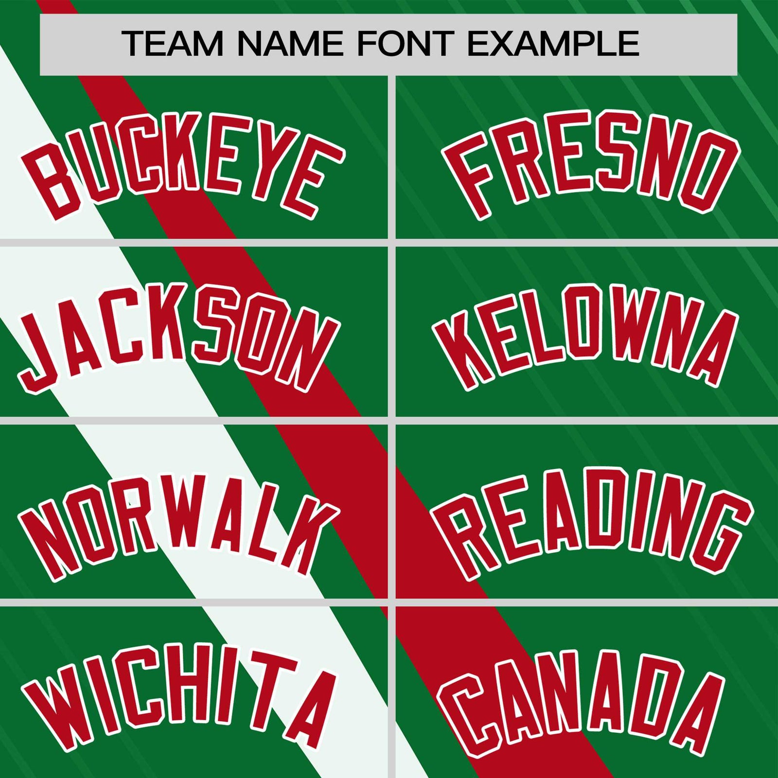 Custom Kelly Green-Red White Personalized Slash Pattern Performance T-Shirt