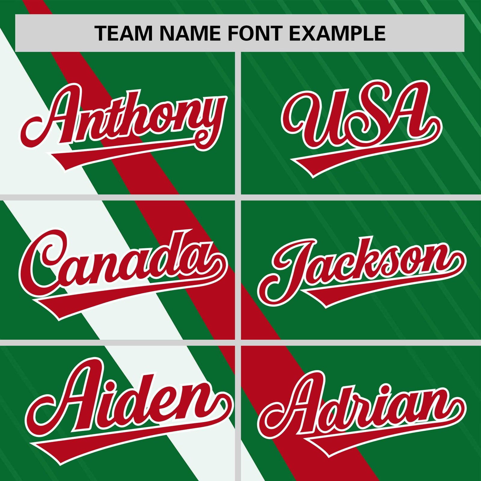 Custom Kelly Green-Red White Personalized Slash Pattern Performance T-Shirt