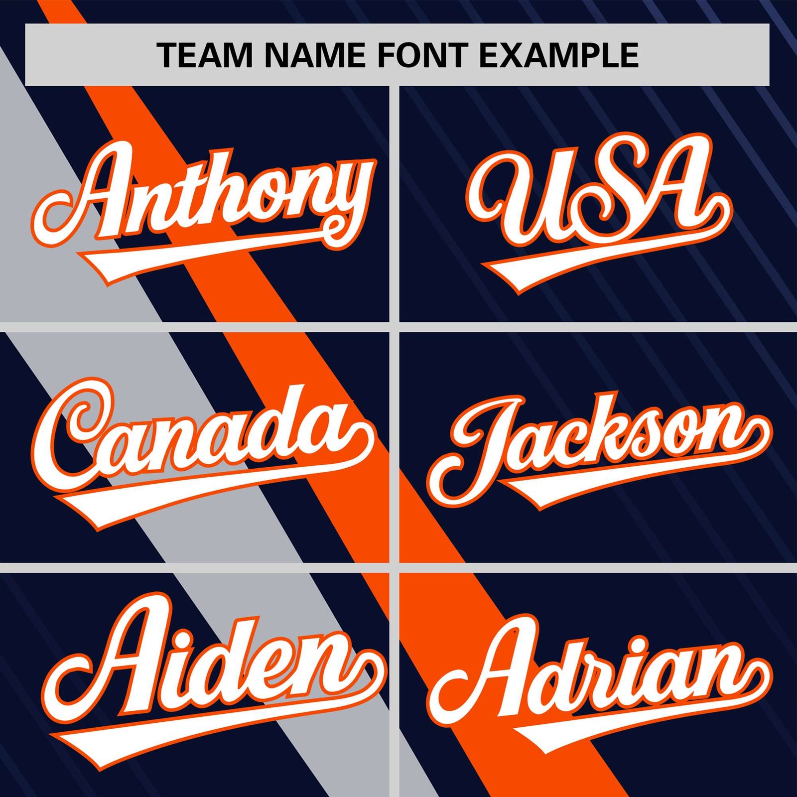 Custom Navy Orange-Gray Personalized Slash Pattern Performance T-Shirt