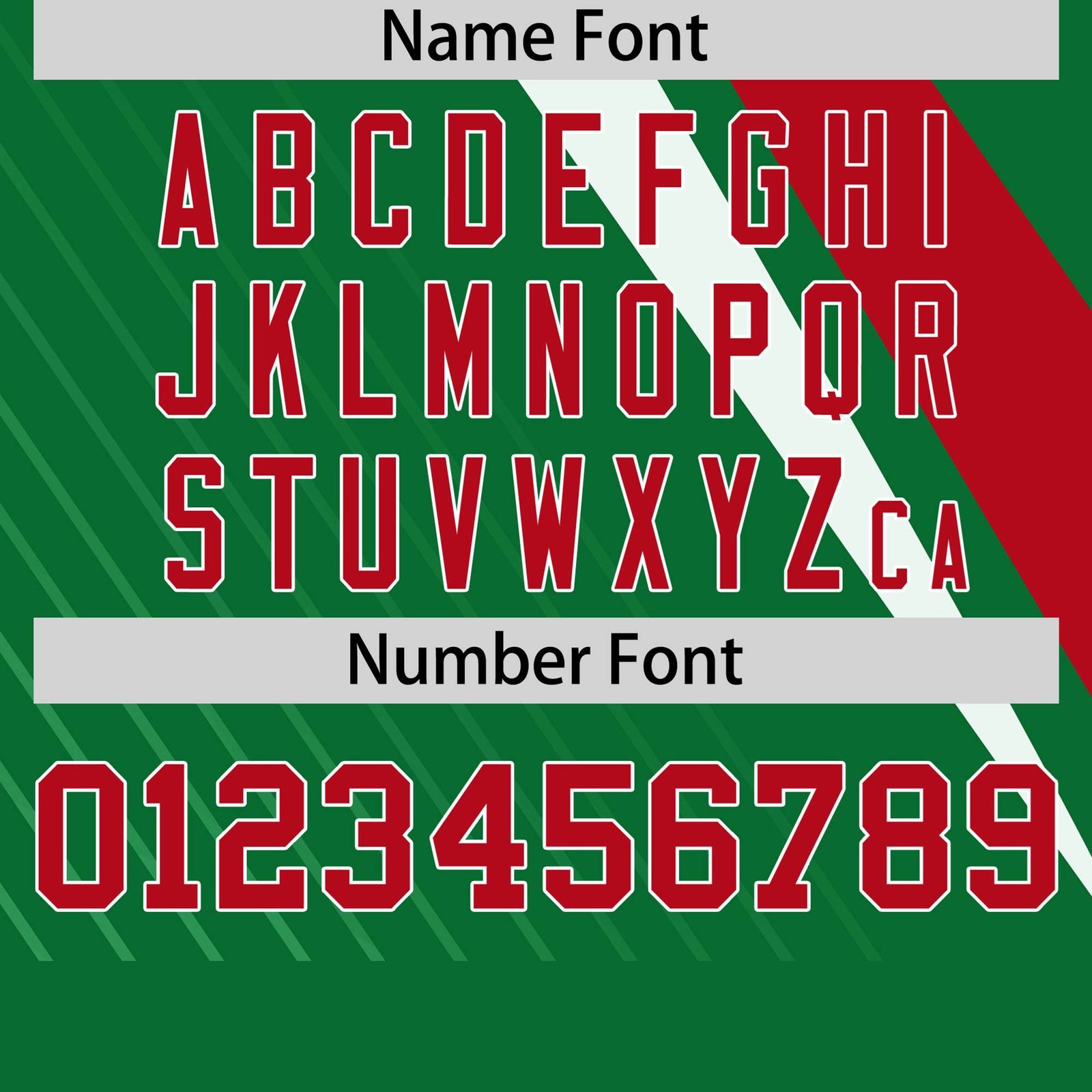 Custom Kelly Green-Red White Personalized Slash Pattern Performance T-Shirt