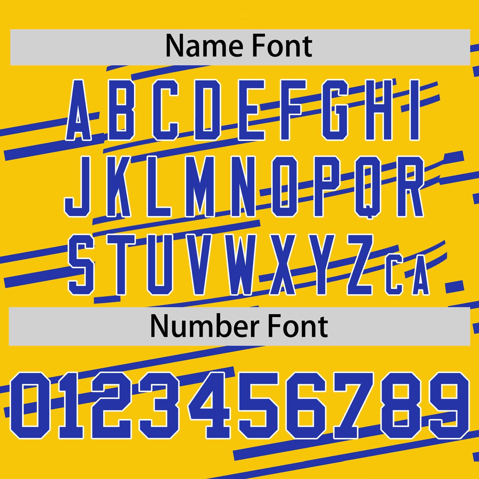 Custom Gold Royal Blue Personalized Slanting Line Graffiti Pattern Performance T-Shirt