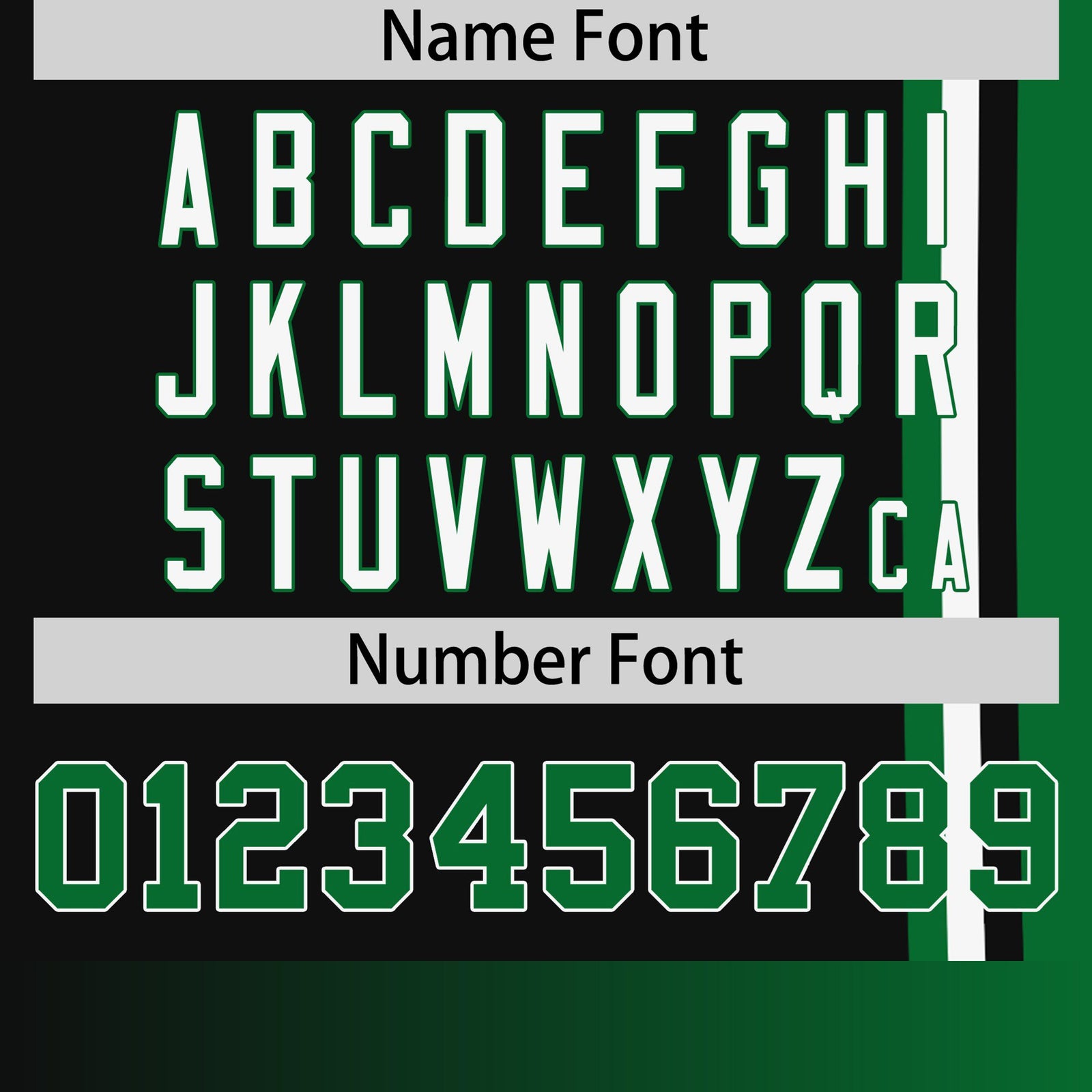 Custom Black Kelly Green-White Crew neck Color Contrast Design T-Shirts