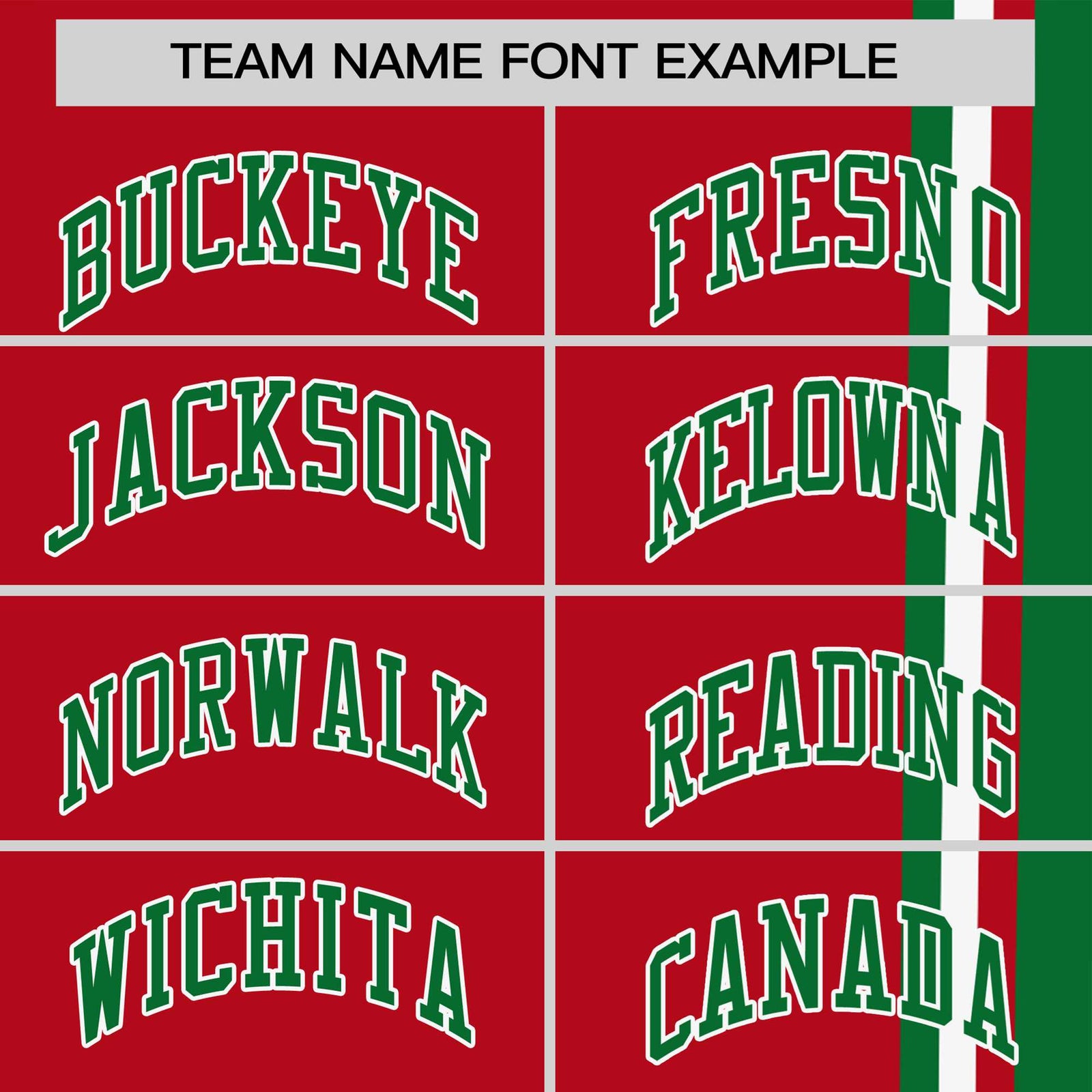 Custom Red Kelly Green-White Crew neck Color Contrast Design T-Shirts