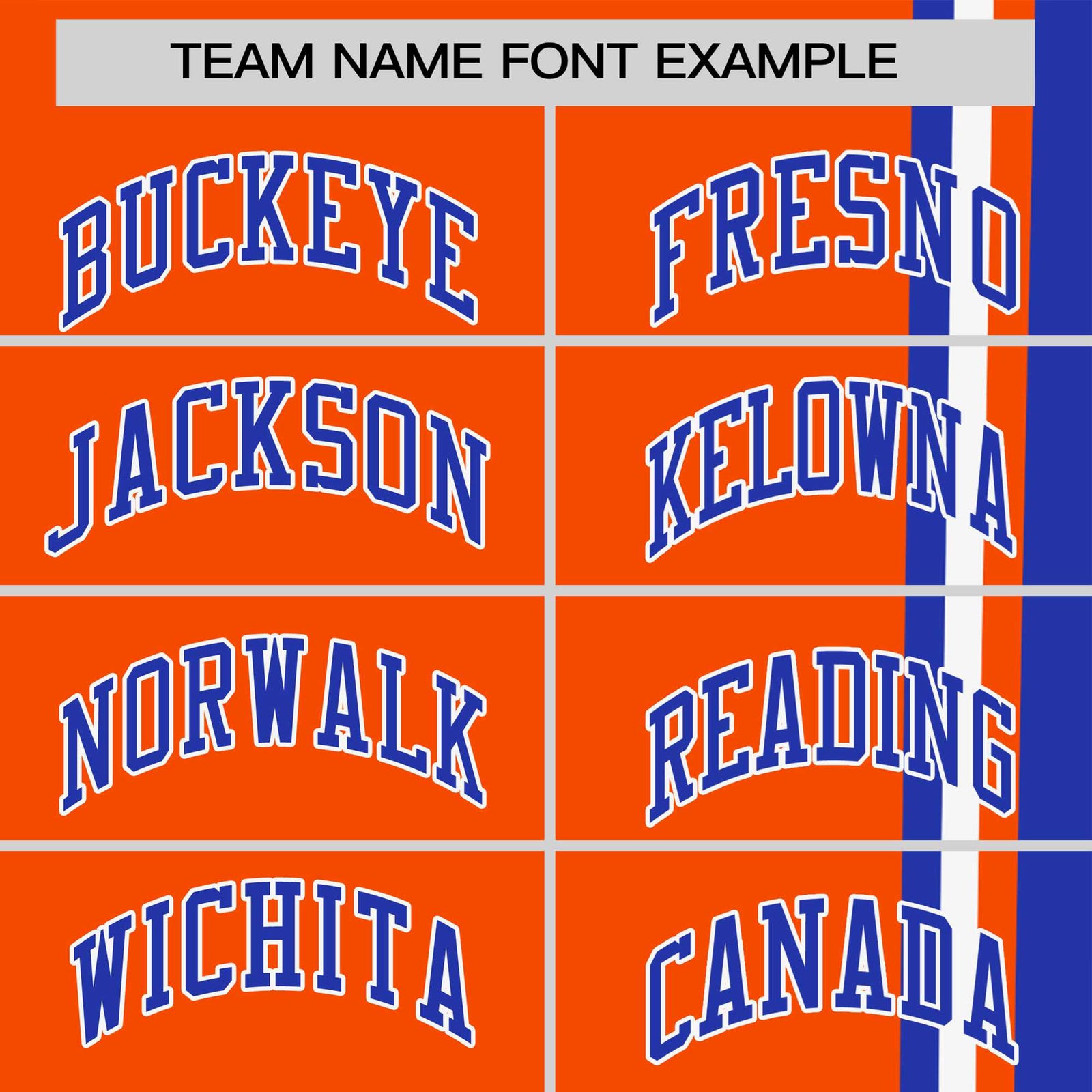 Custom Orange Royal Blue-White Crew neck Color Contrast Design T-Shirts