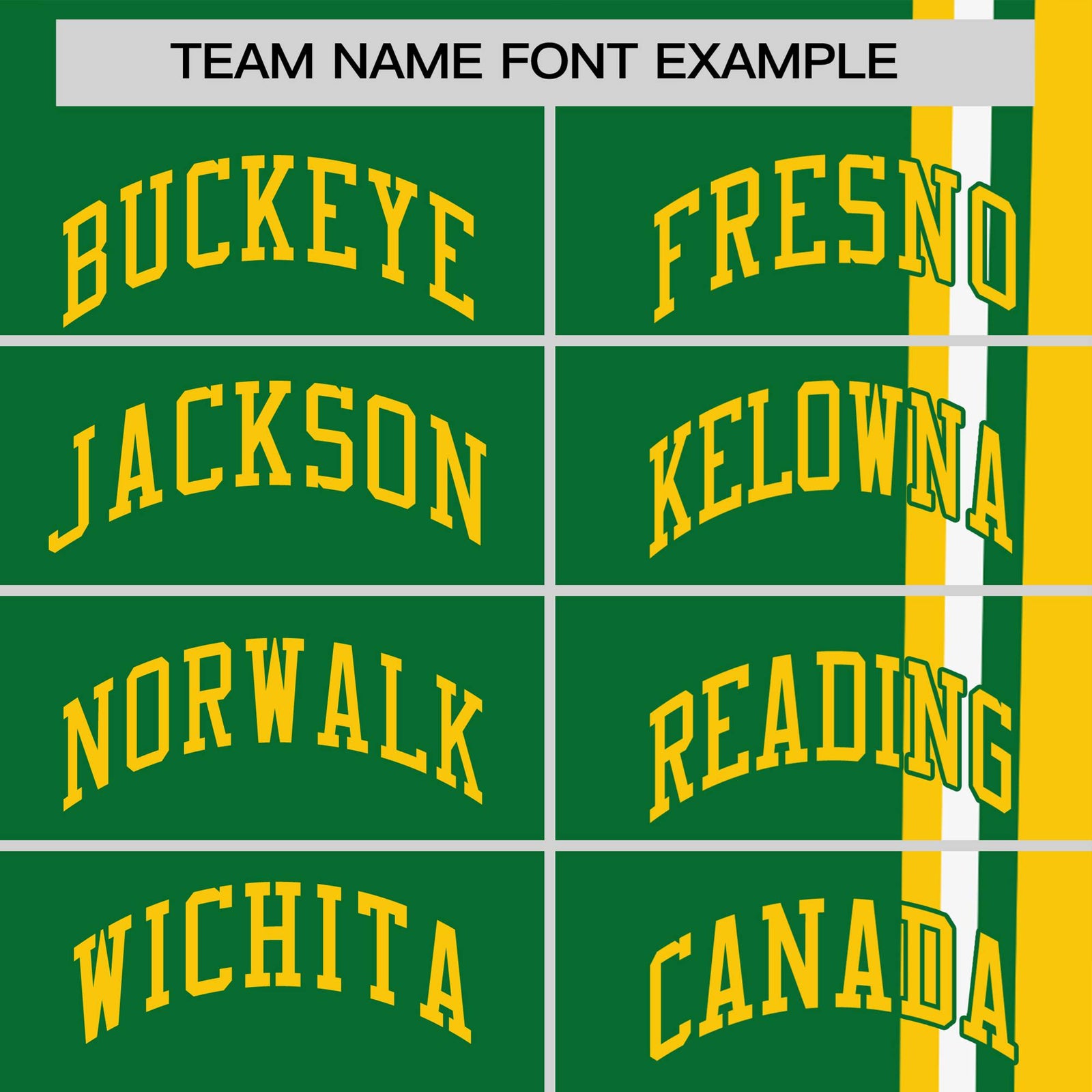 Custom Kelly Green Gold-01 White Crew neck Color Contrast Design T-Shirts