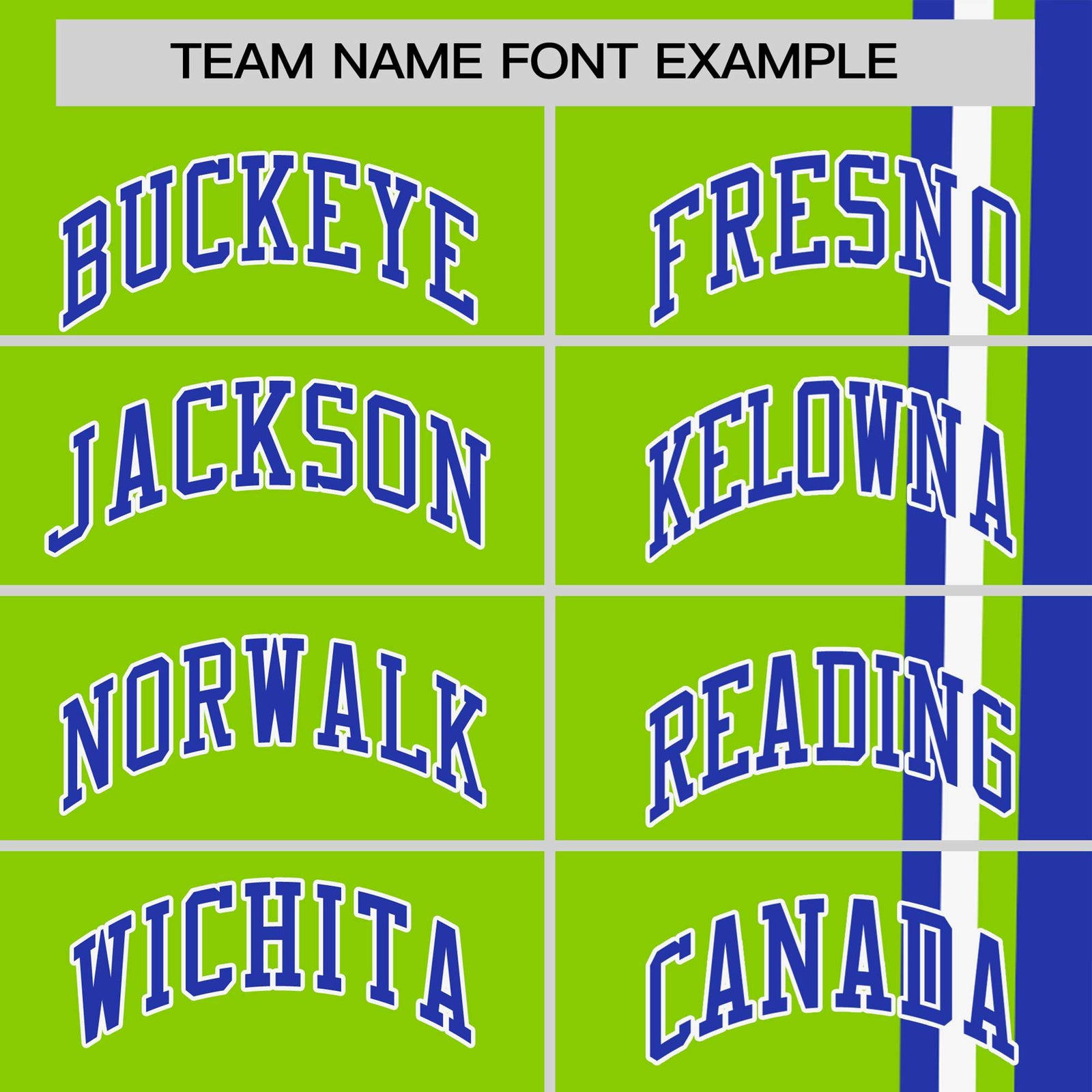 Custom Neon Green Royal Blue-White Crew neck Color Contrast Design T-Shirts