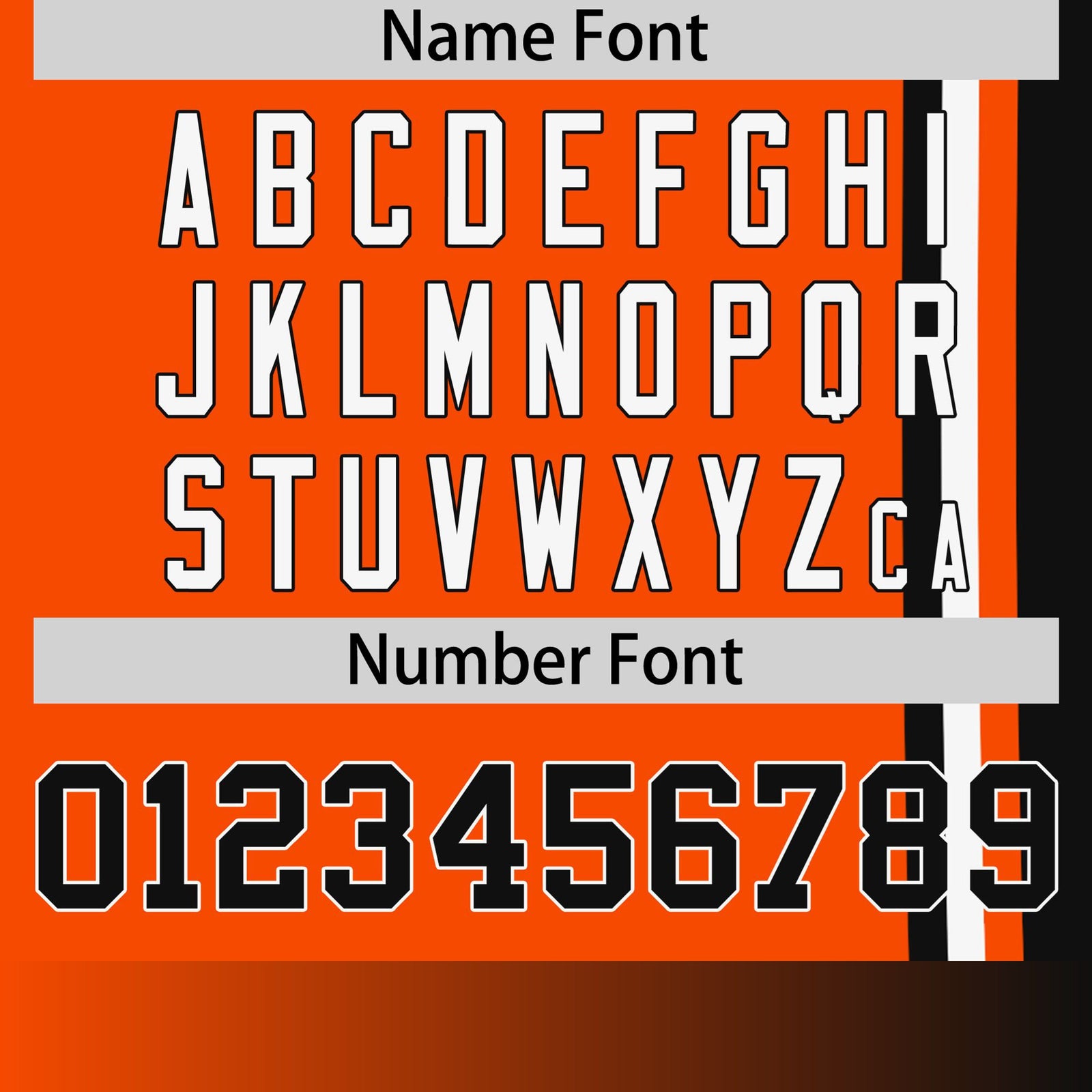 Custom Orange Black-White Crew neck Color Contrast Design T-Shirts