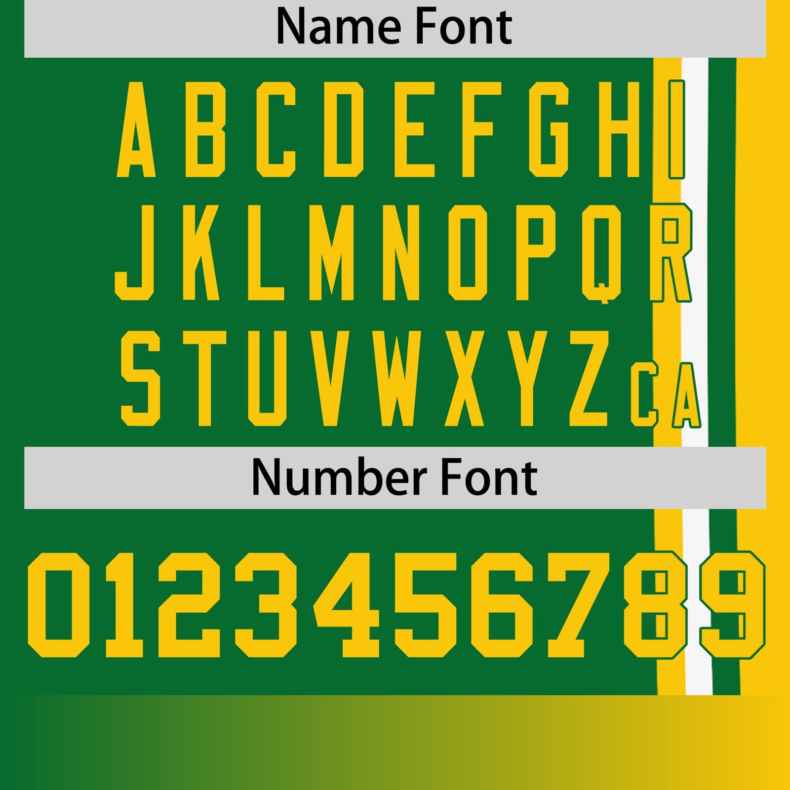 Custom Kelly Green Gold-01 White Crew neck Color Contrast Design T-Shirts