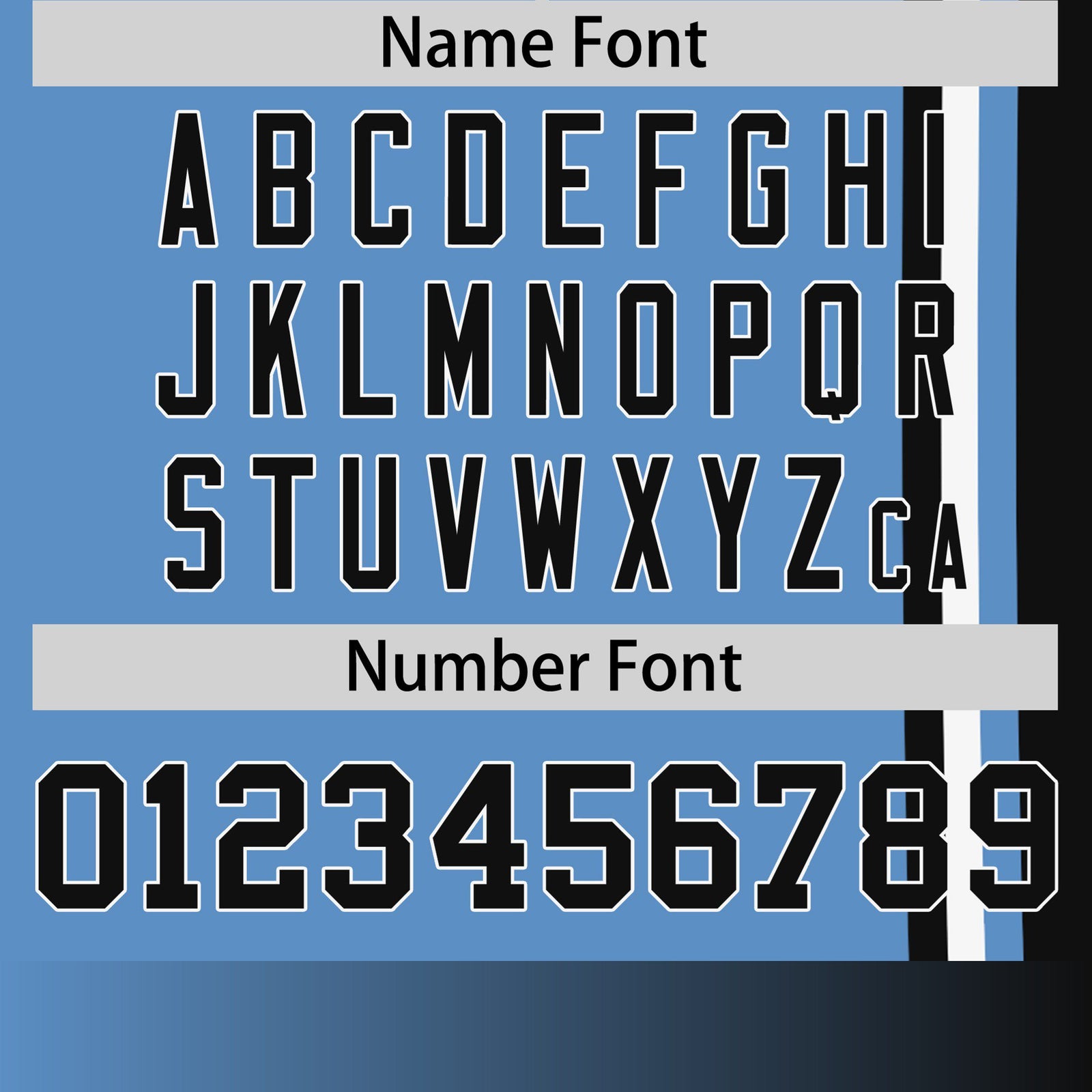 Custom Powder Blue Black-White Crew neck Color Contrast Design T-Shirts