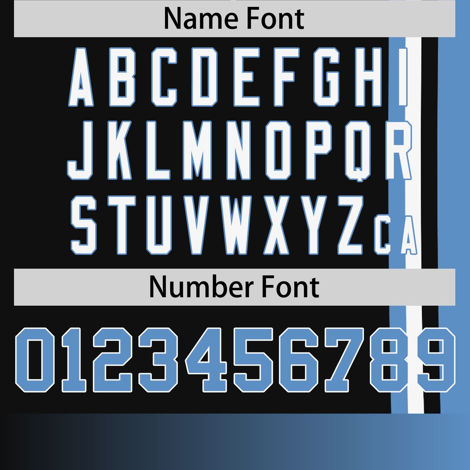 Custom Black Powder Blue-White Crew neck Color Contrast Design T-Shirts