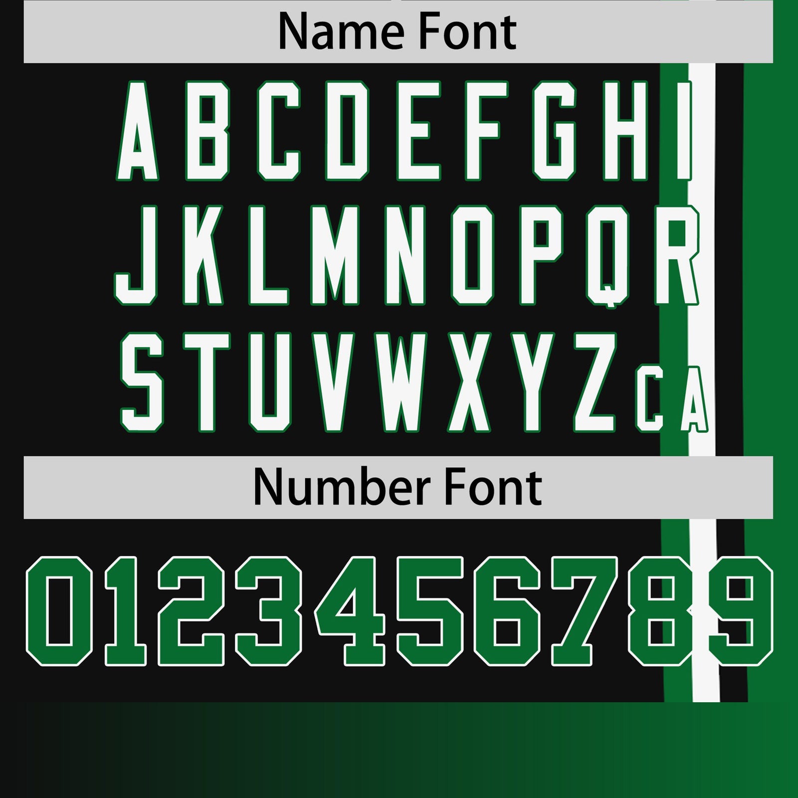 Custom Black Kelly Green-White Crew neck Color Contrast Design T-Shirts