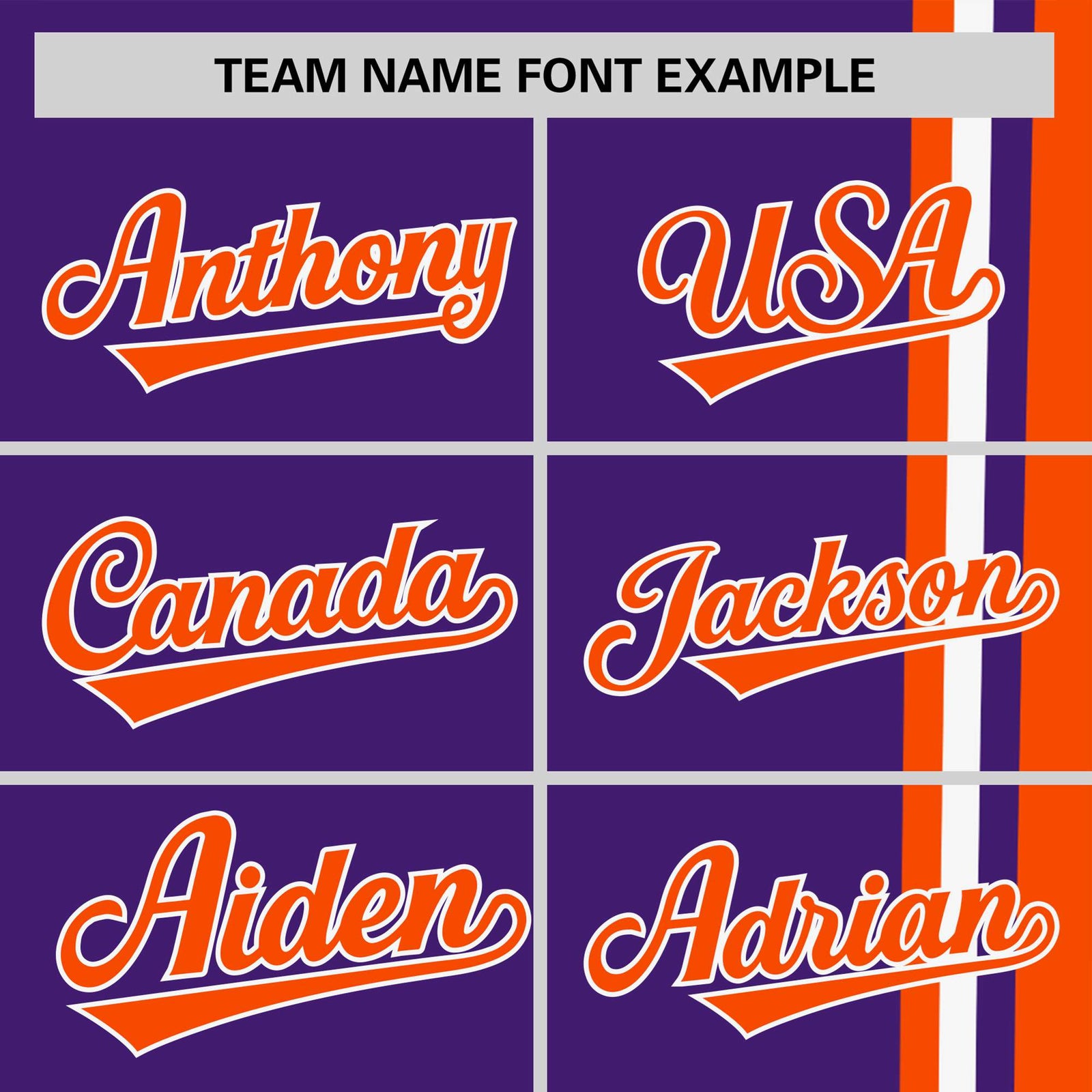 Custom Purple Orange-White Crew neck Color Contrast Design T-Shirts