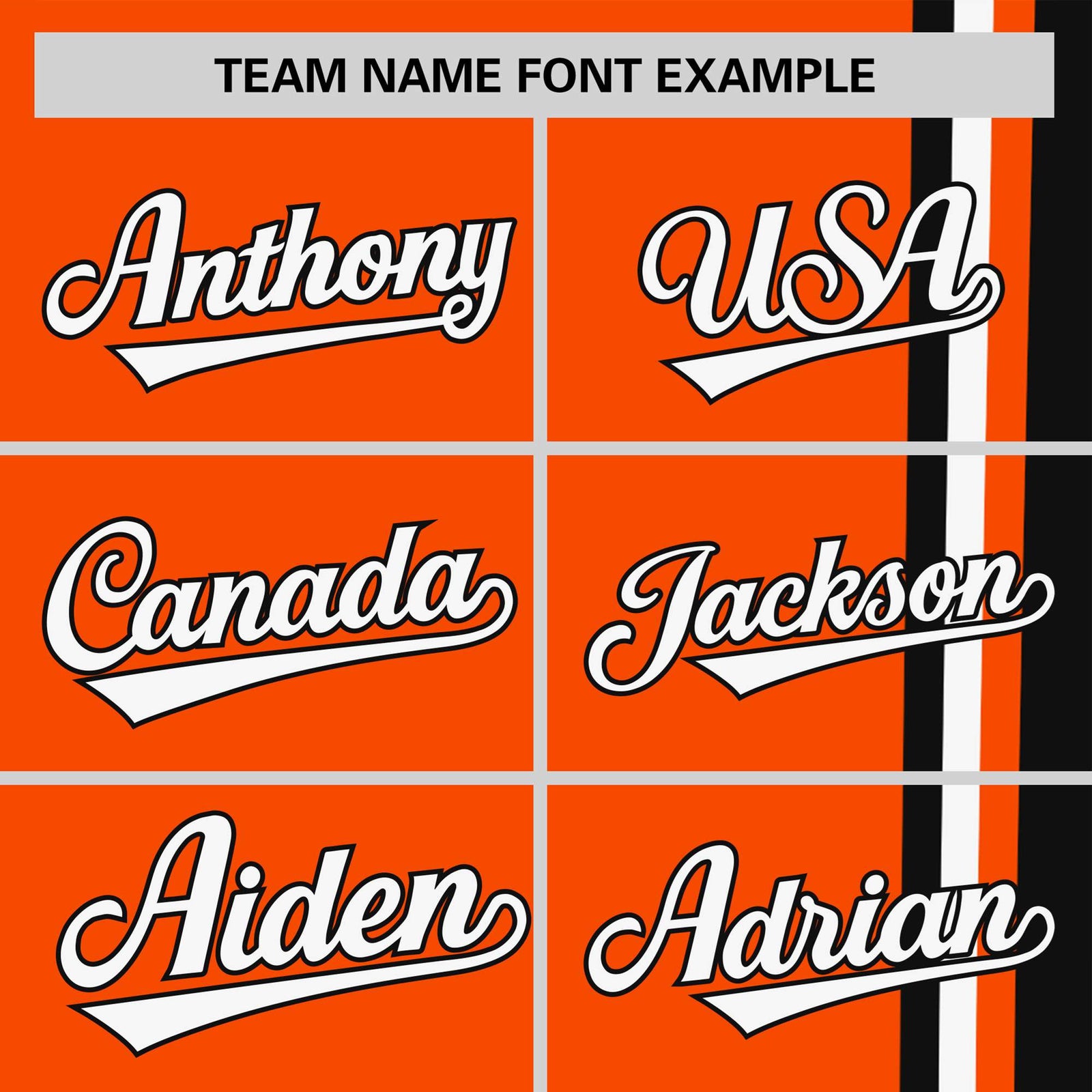 Custom Orange Black-White Crew neck Color Contrast Design T-Shirts