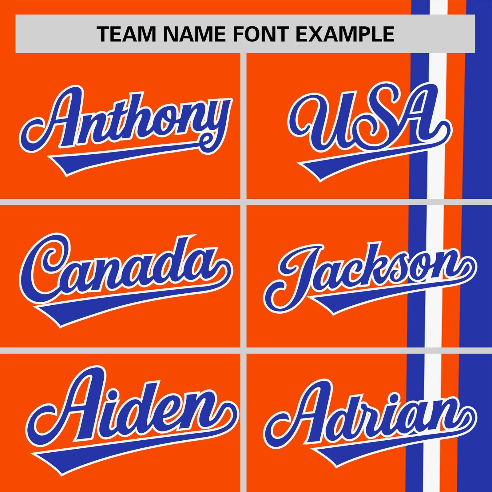 Custom Orange Royal Blue-White Crew neck Color Contrast Design T-Shirts