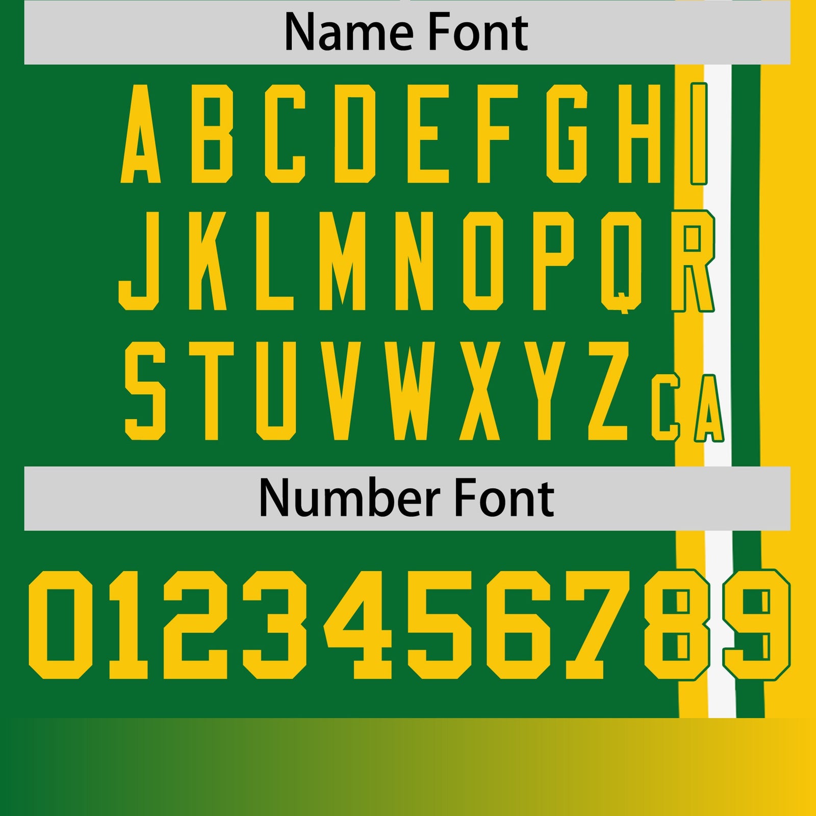 Custom Kelly Green Gold-01 White Crew neck Color Contrast Design T-Shirts