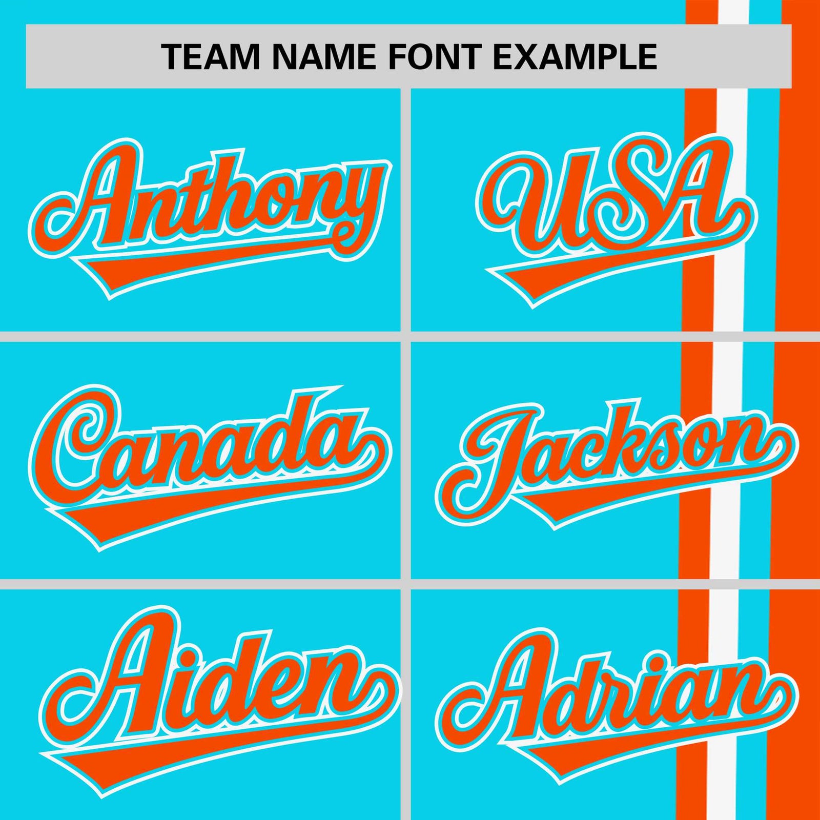 Custom Sky Blue Orange-White Crew neck Color Contrast Design T-Shirts