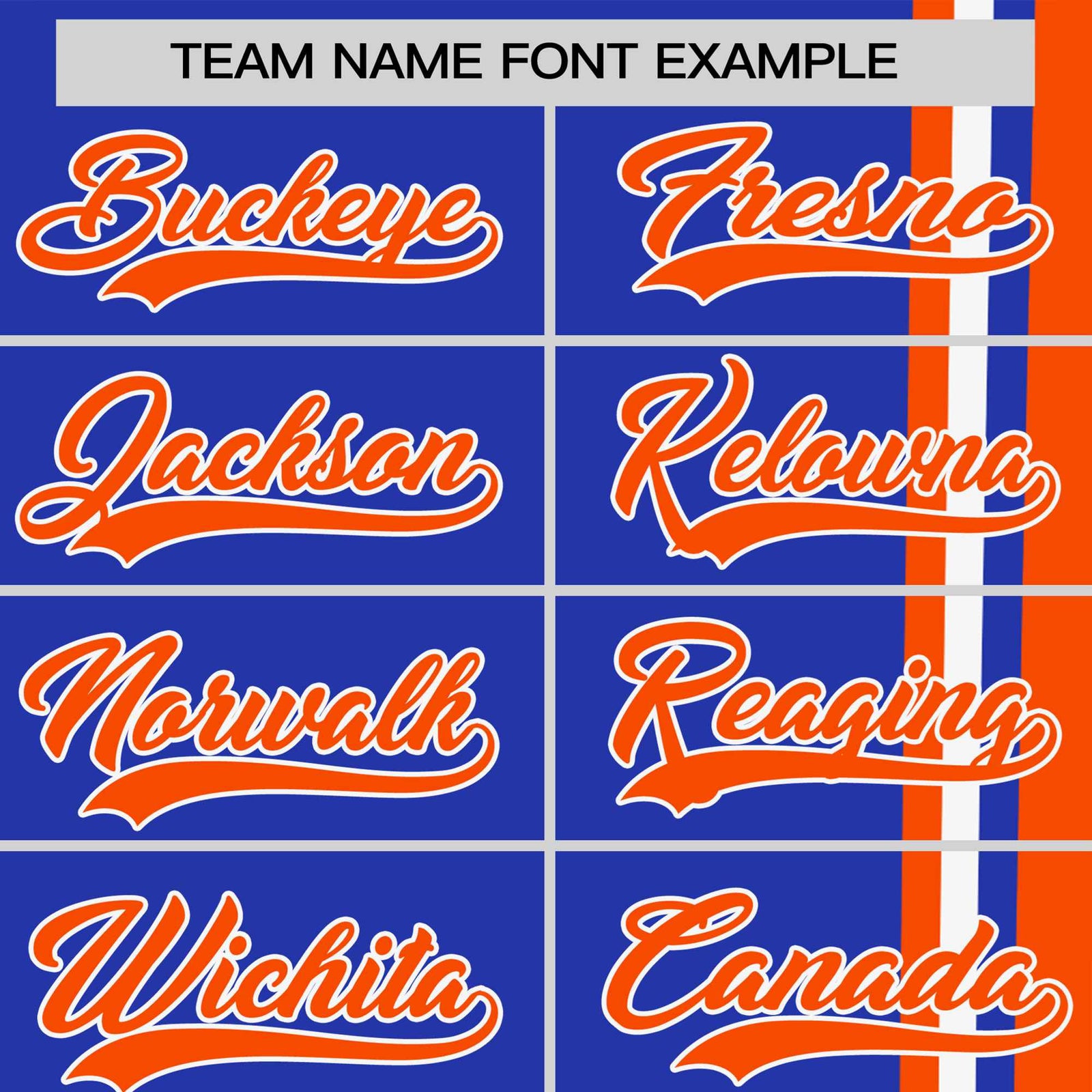 Custom Royal Blue Orange-White Crew neck Color Contrast Design T-Shirts