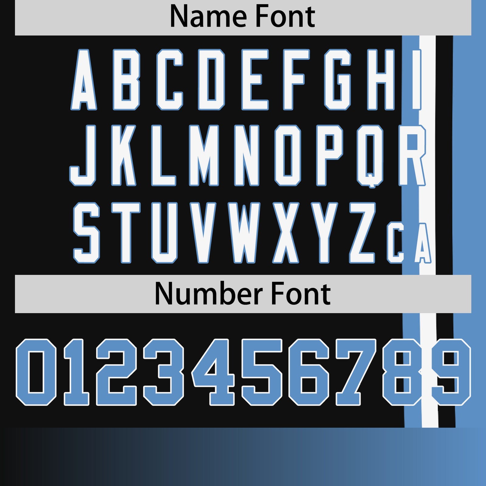 Custom Black Powder Blue-White Crew neck Color Contrast Design T-Shirts