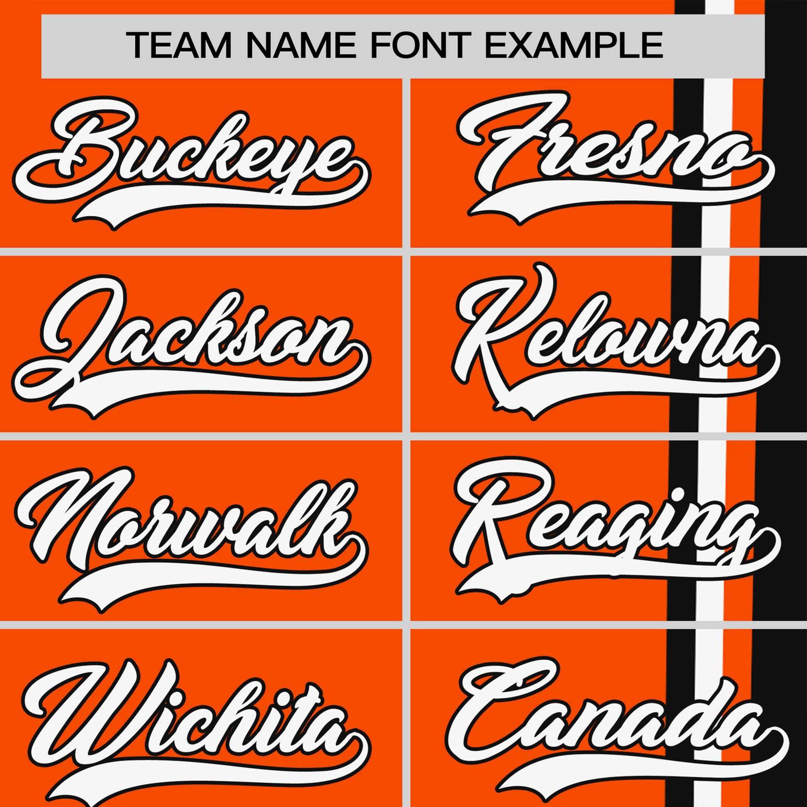 Custom Orange Black-White Crew neck Color Contrast Design T-Shirts